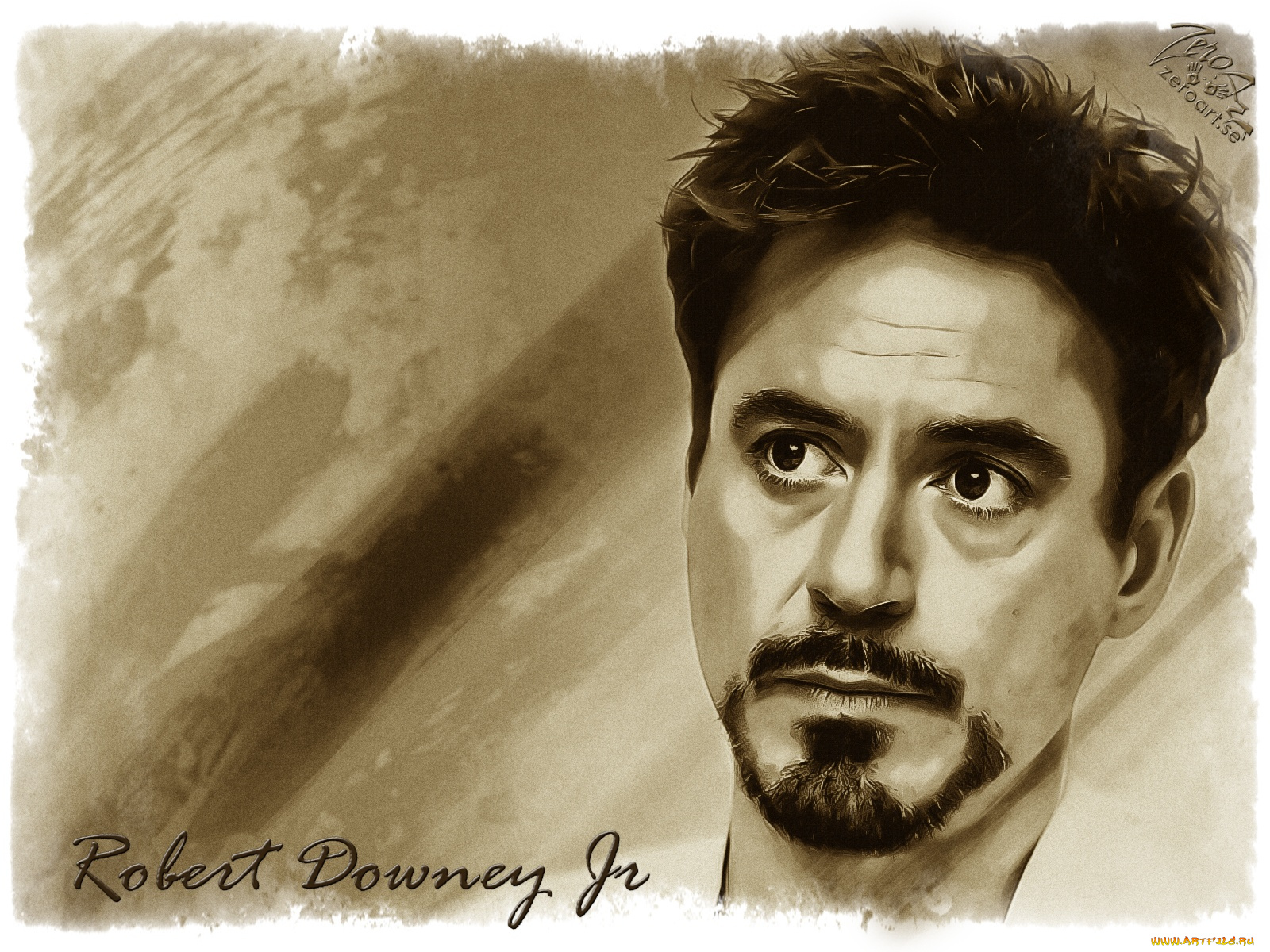 robert, downey, jr, рисованные, люди