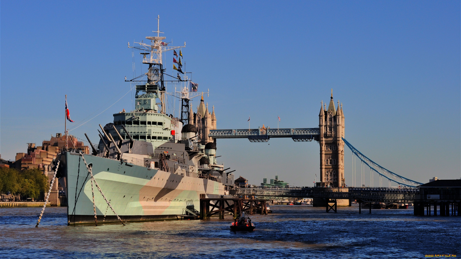 hms, belfast, корабли, крейсеры, линкоры, эсминцы, tower, bridge, лондон, london, река, темза, музей