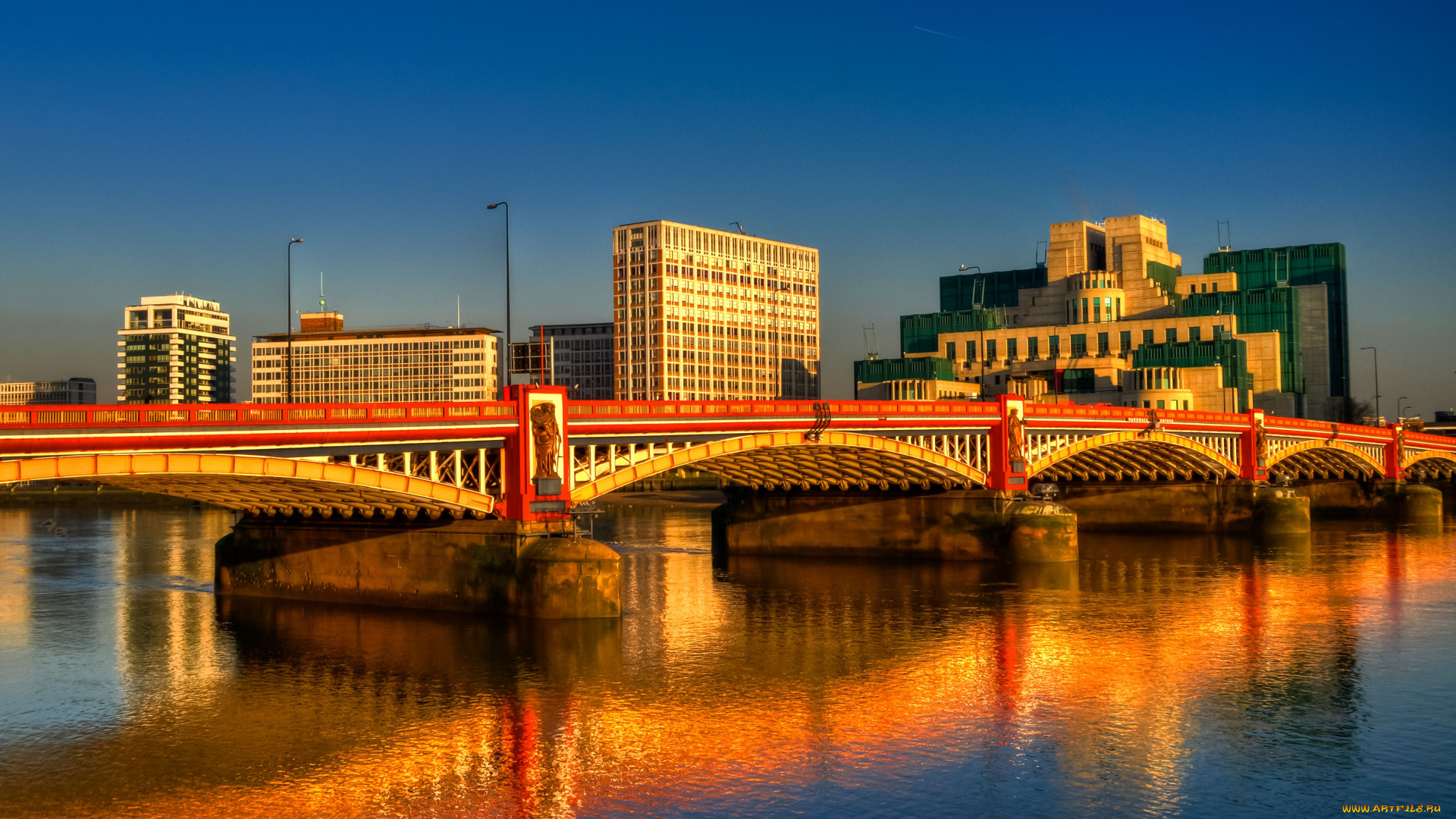 london, england, города, лондон, великобритания, vauxhall, bridge, река, мост, здания