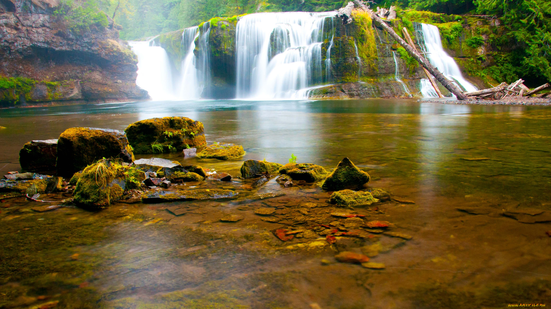 природа, водопады, вода, река