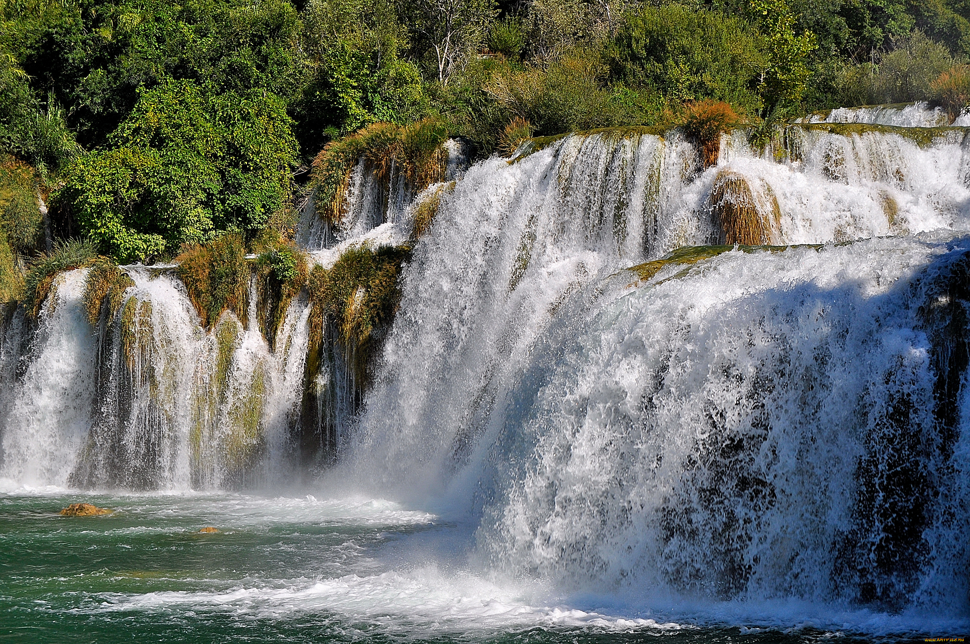 природа, водопады, течение, вода