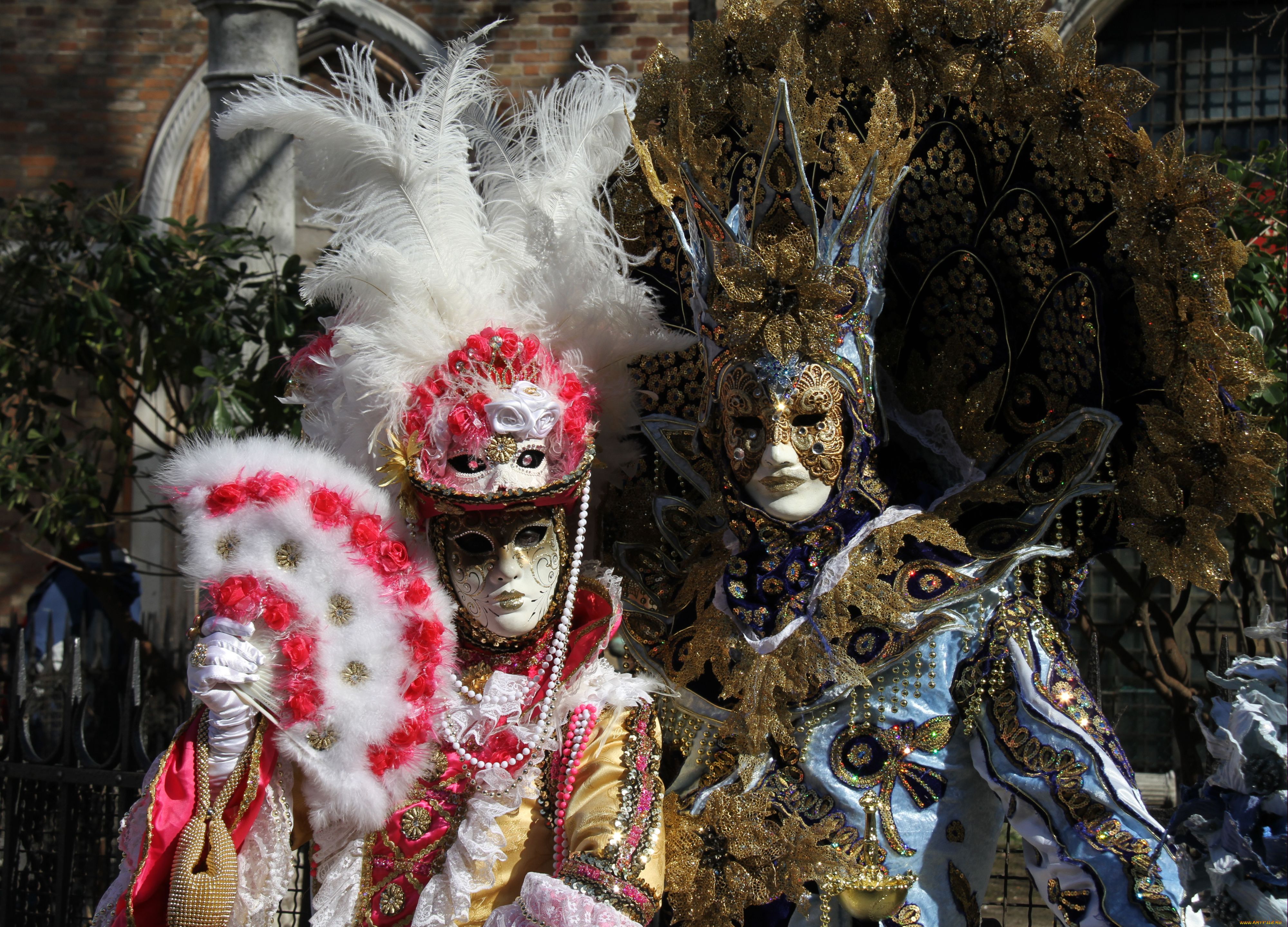разное, маски, карнавальные, костюмы, венеция, карнавал, веер, перья
