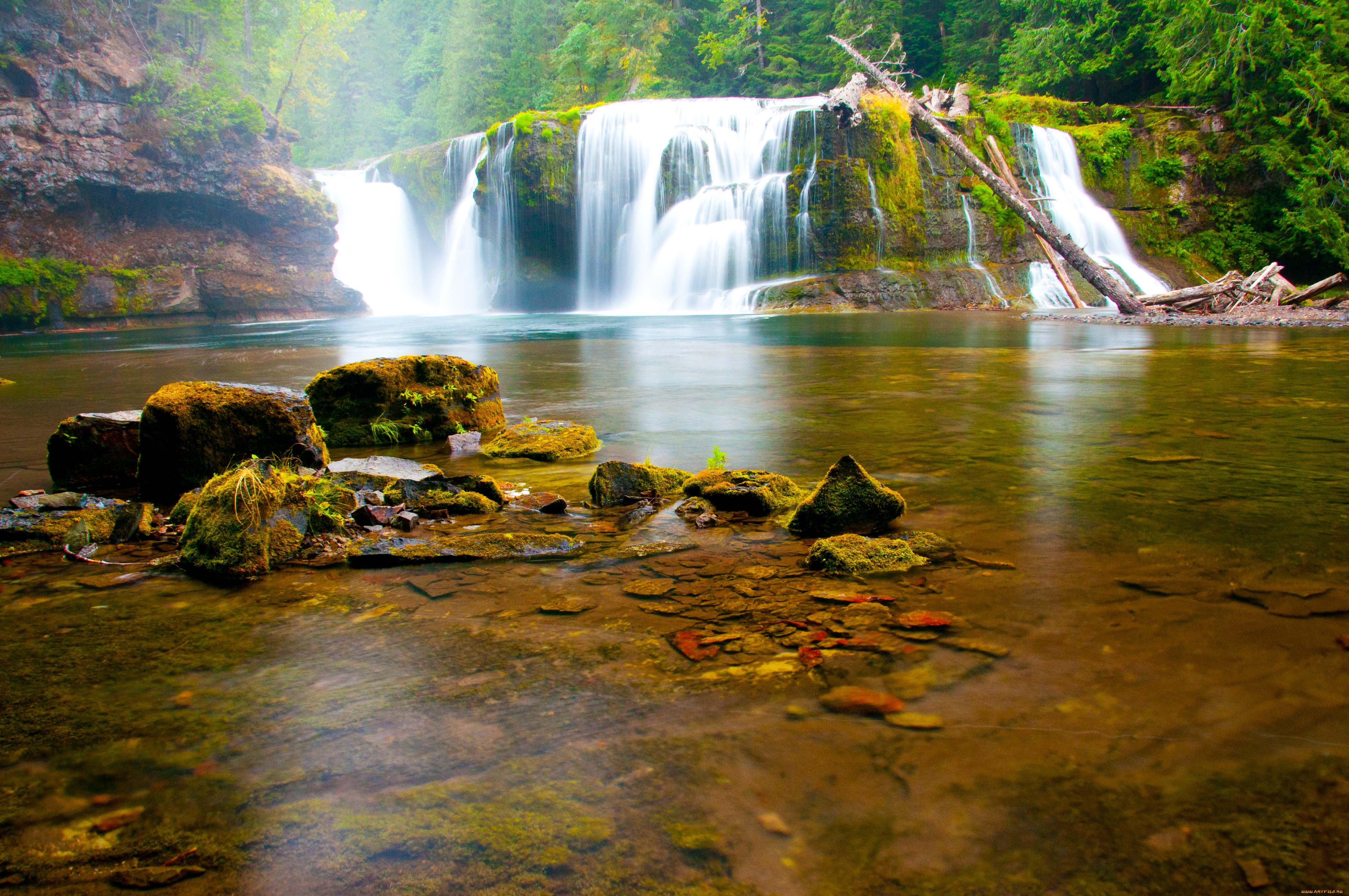 природа, водопады, вода, река