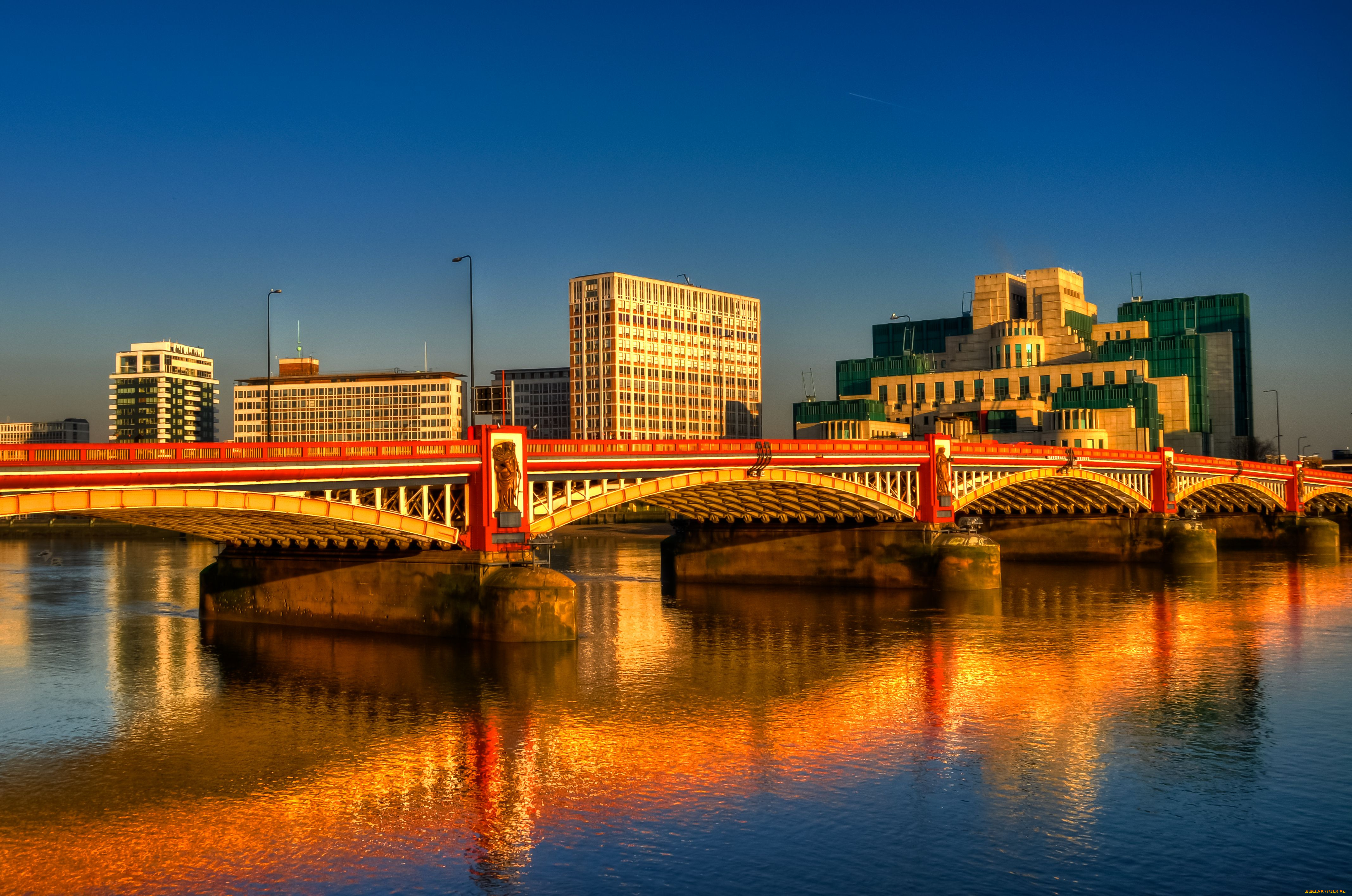 london, england, города, лондон, великобритания, vauxhall, bridge, река, мост, здания