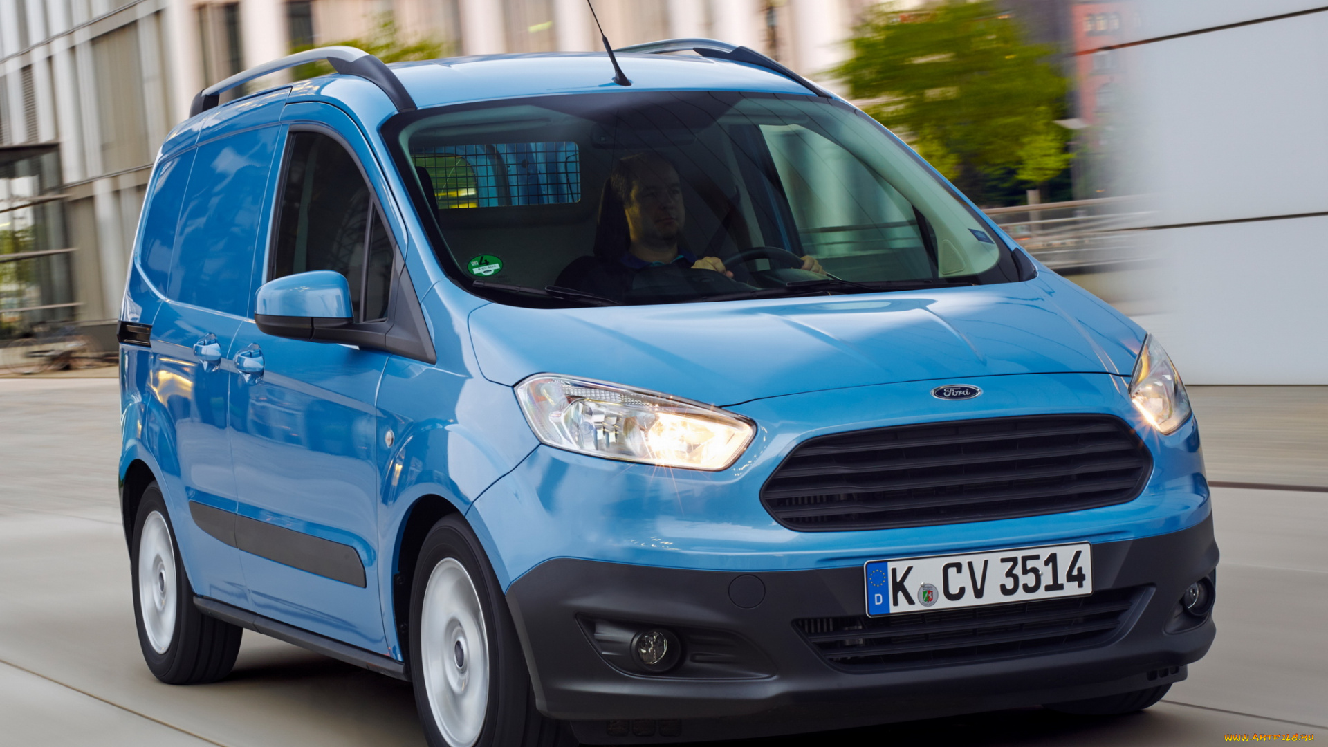 автомобили, ford, transit, синий, 2014г, courier
