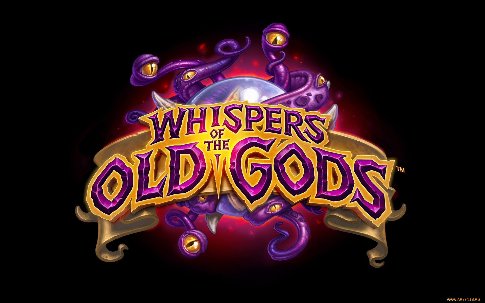 whispers, of, the, old, gods, видео, игры, hearthstone, , heroes, of, warcraft, фон, логотип