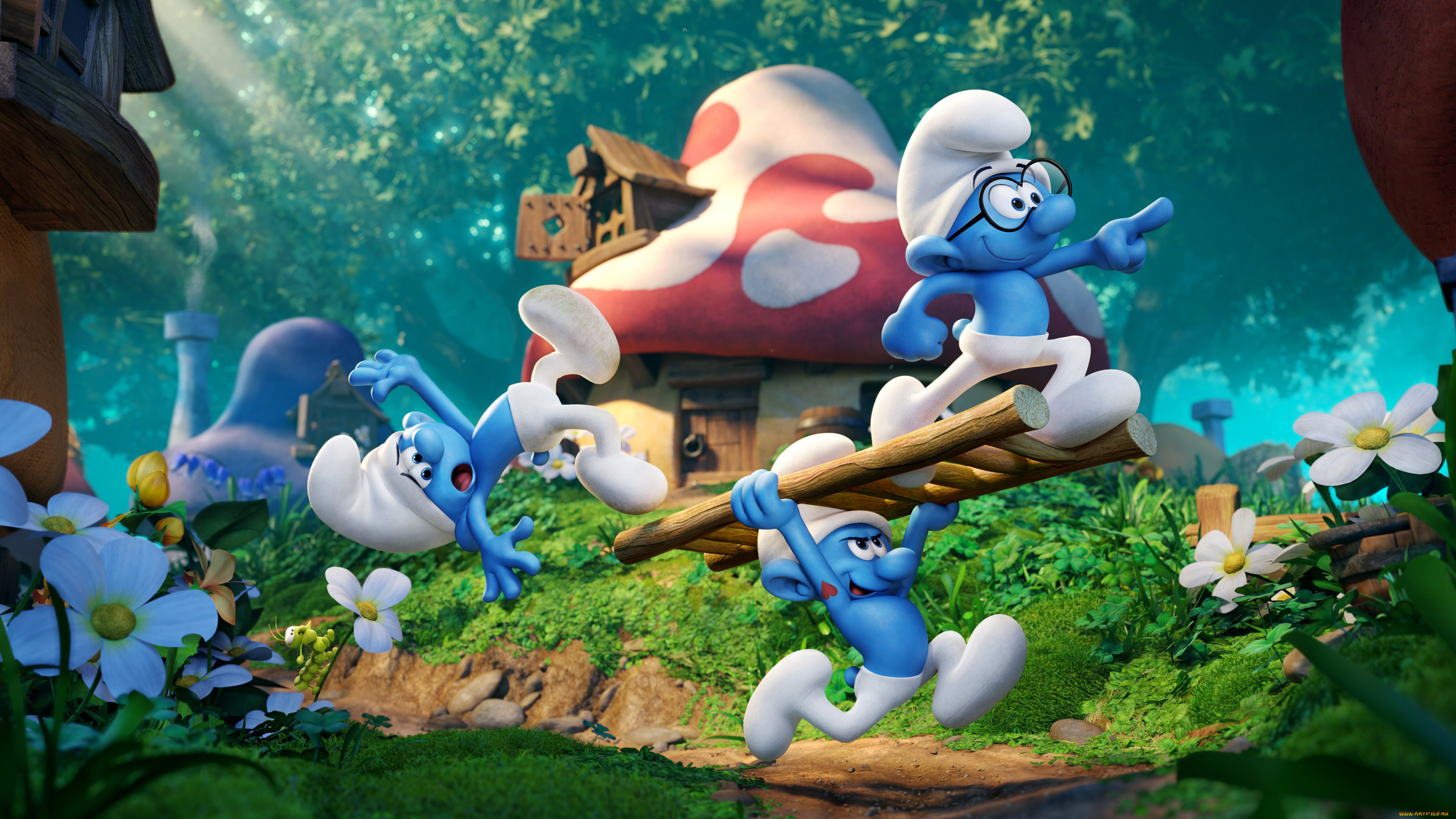 мультфильмы, smurfs, , the, lost, village, the, lost, village