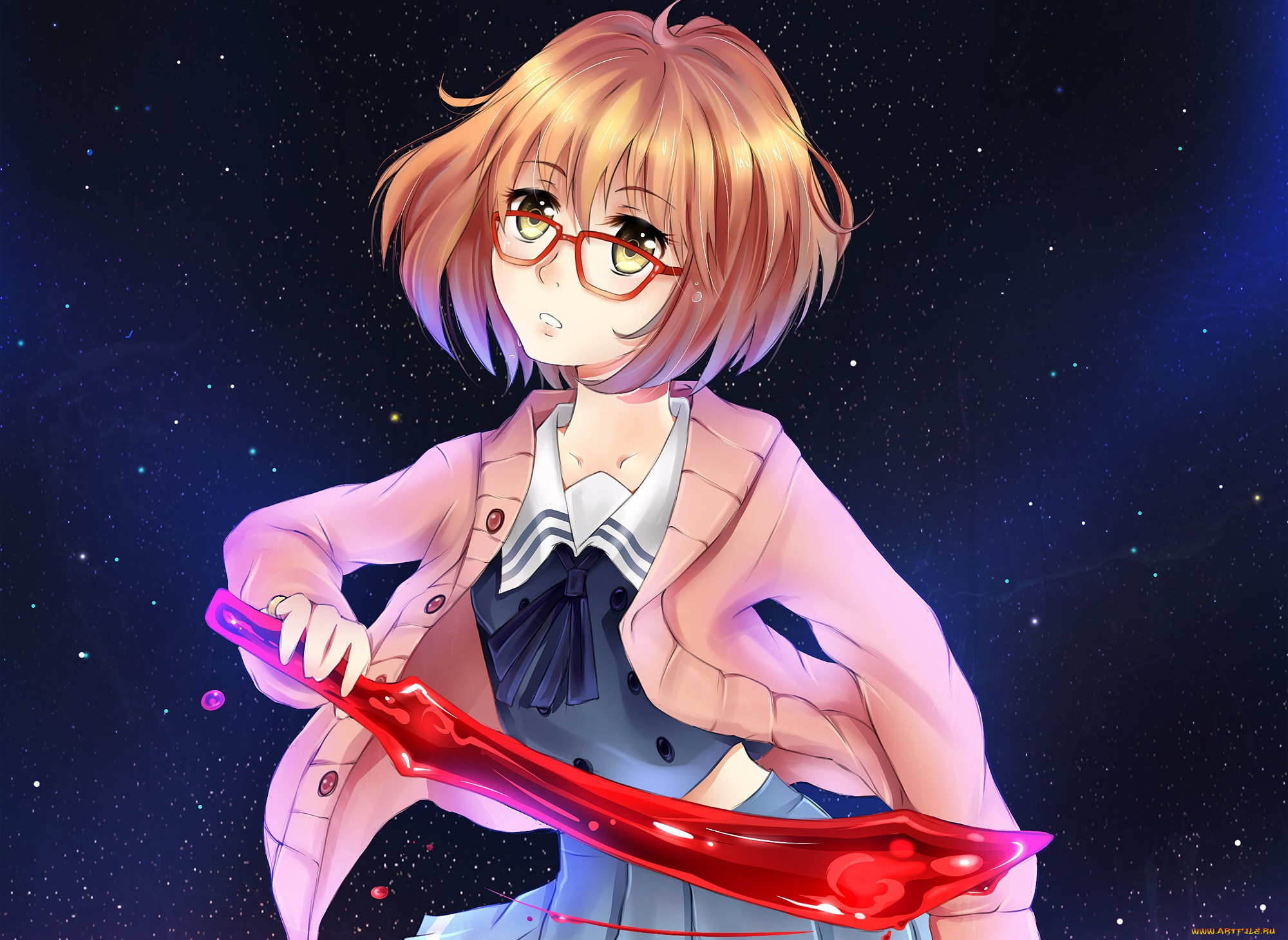 аниме, kyoukai, no, kanata, мирай