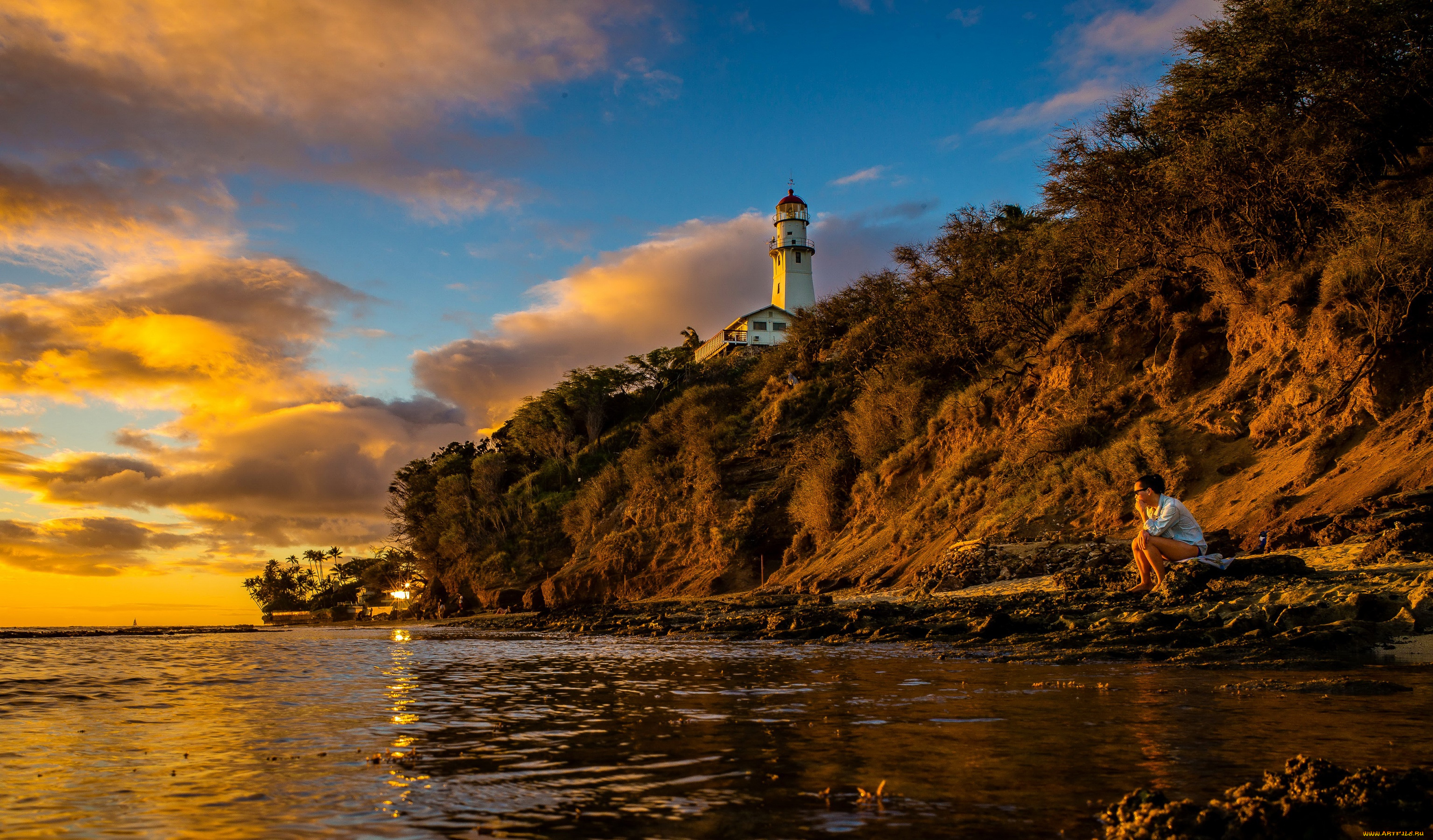 Coast light. Маяк. Маяк на Утесе. Маяк на закате. Обои на рабочий стол Маяк.