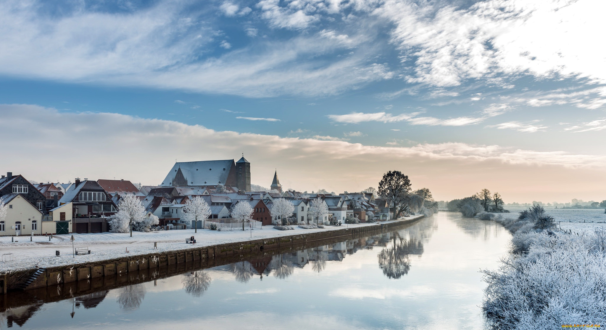 города, -, пейзажи, lower, saxony, germany, hoenisch