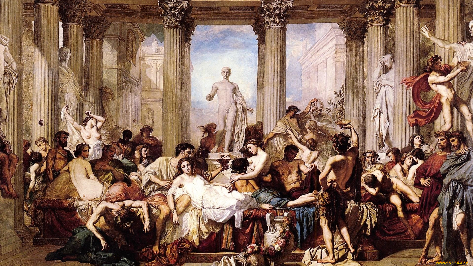 the, romans, of, the, decadence, рисованное, thomas, couture, люди, пир