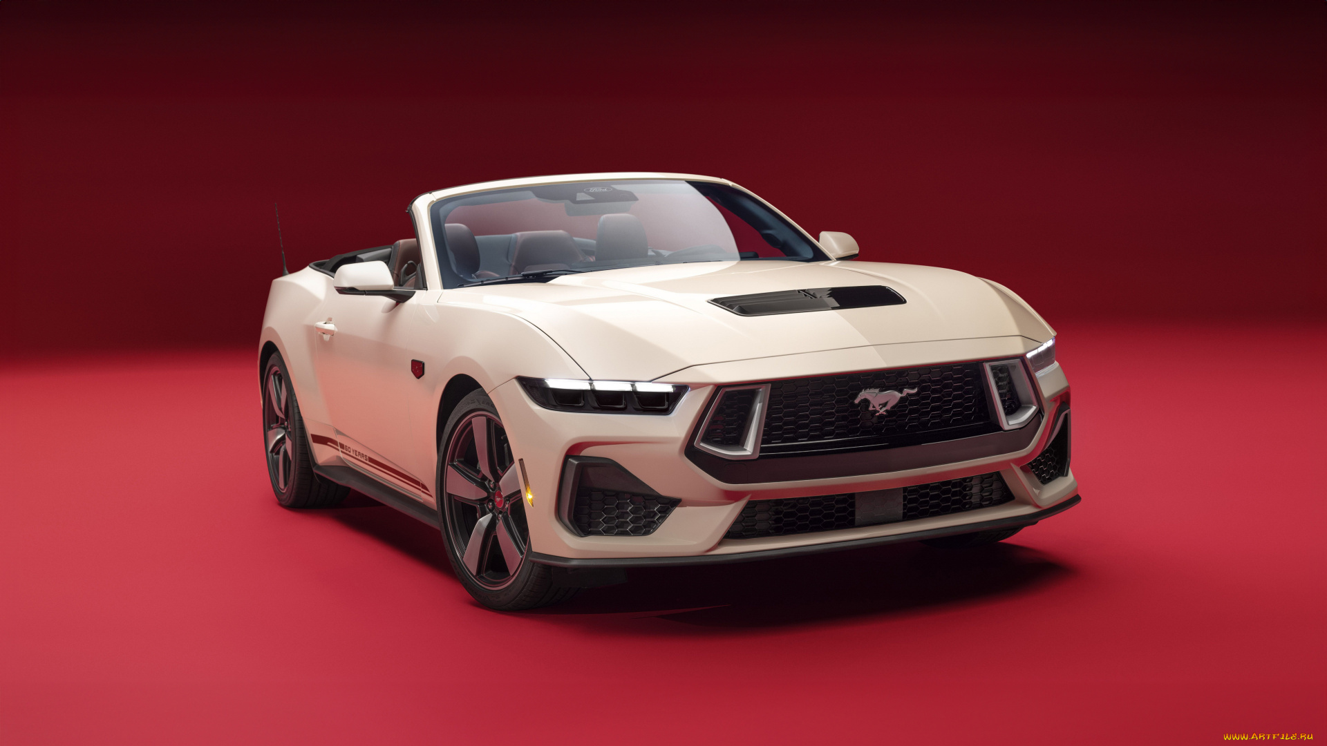 2025, ford, mustang, 60th, anniversary, package, автомобили, mustang, комплект, 60лет, ford, 2025, года, выпуска, фoрд, мустанг, белый, юбилейный