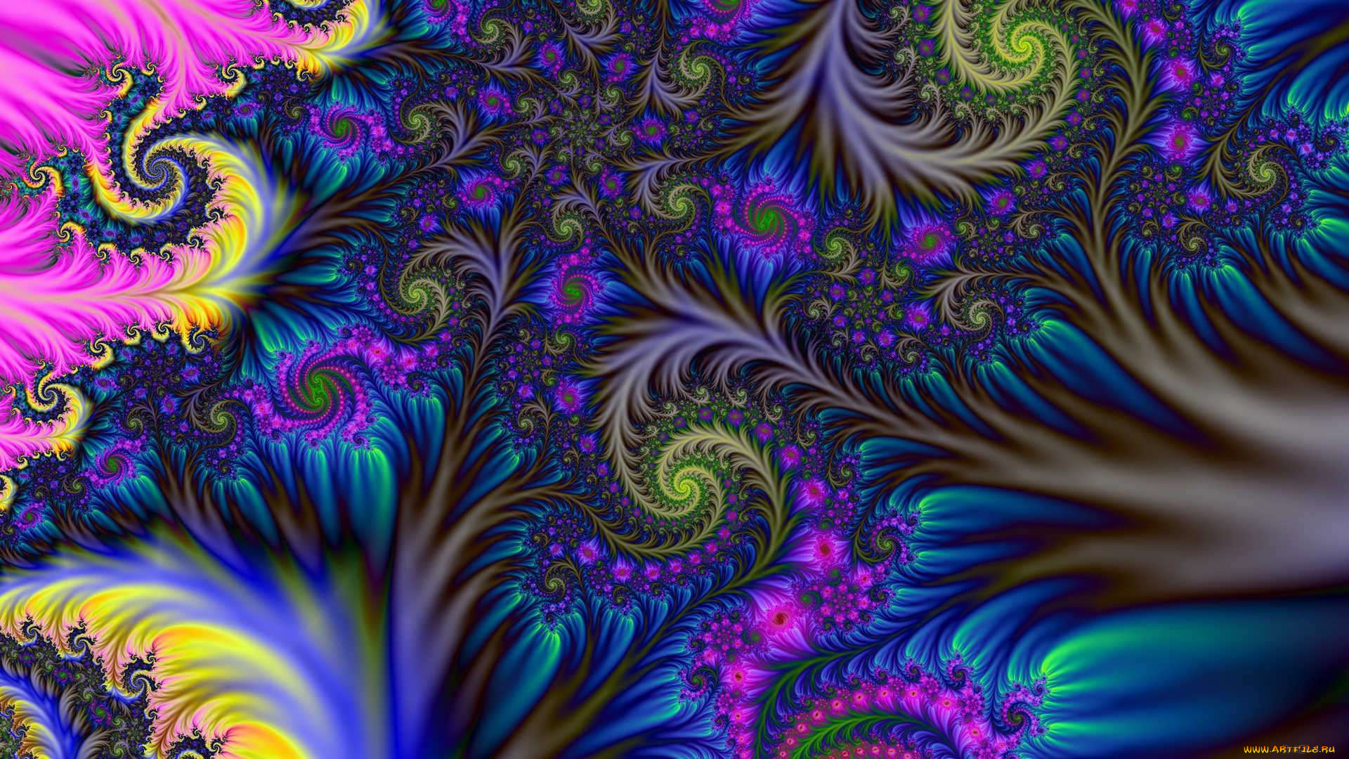 3д, графика, фракталы, , fractal, узор, фон, цвета