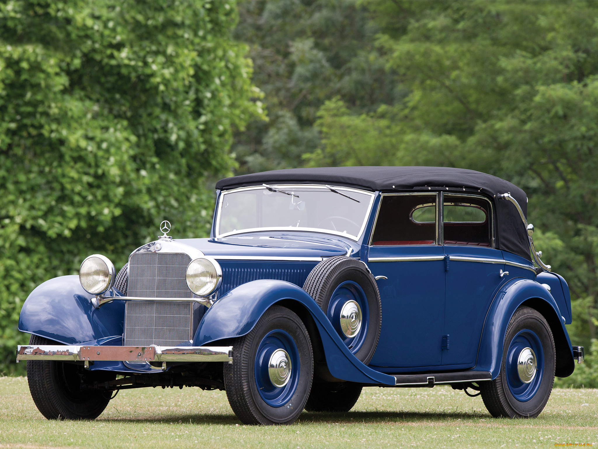 mercedes-benz, 290, cabriolet, d, , w18, , , 1933–37, автомобили, классика, кабриолет, голубой, cabriolet, ретро, mercedes-benz