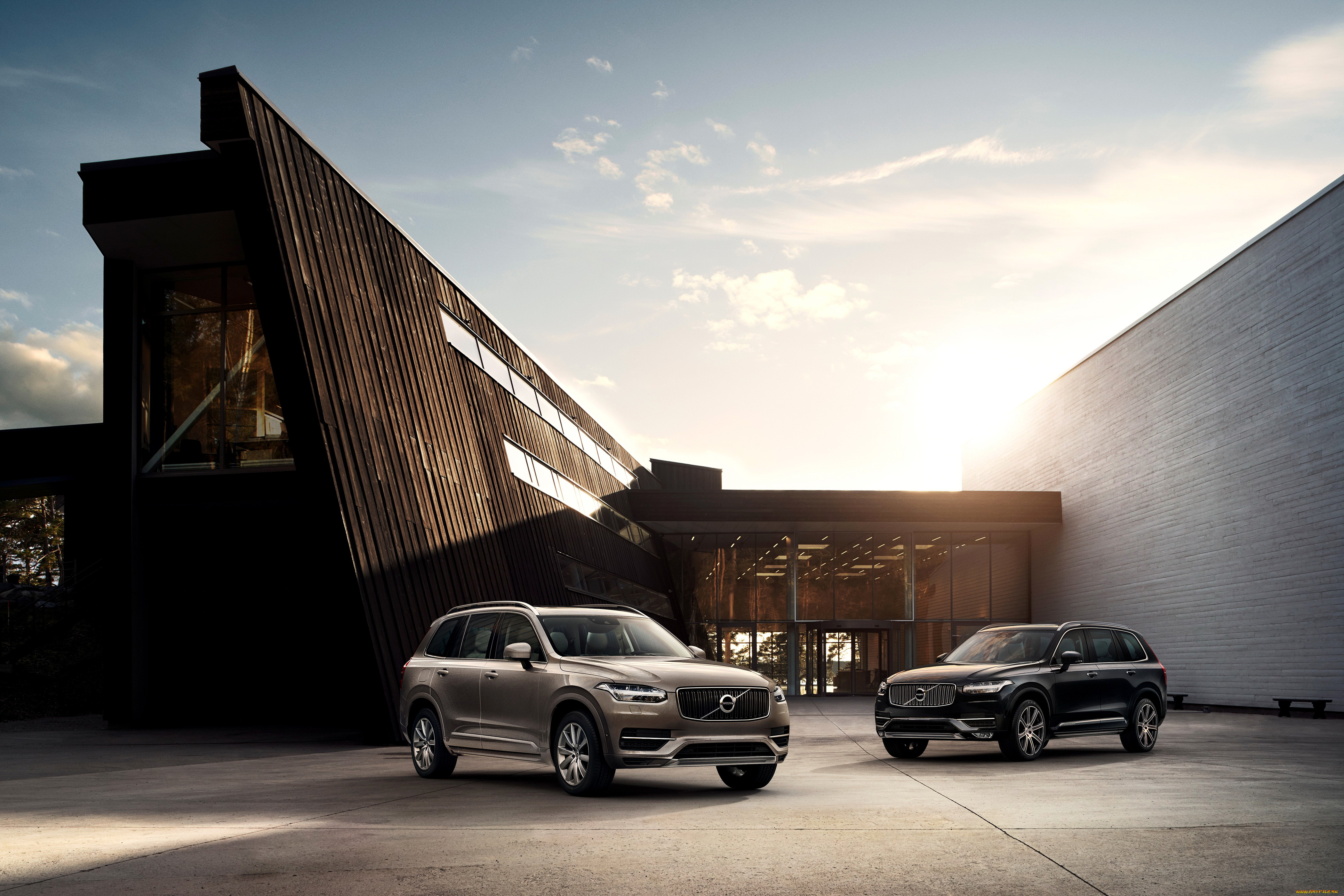 2014, volvo, xc90, автомобили, volvo, черный, тюнинг, серый