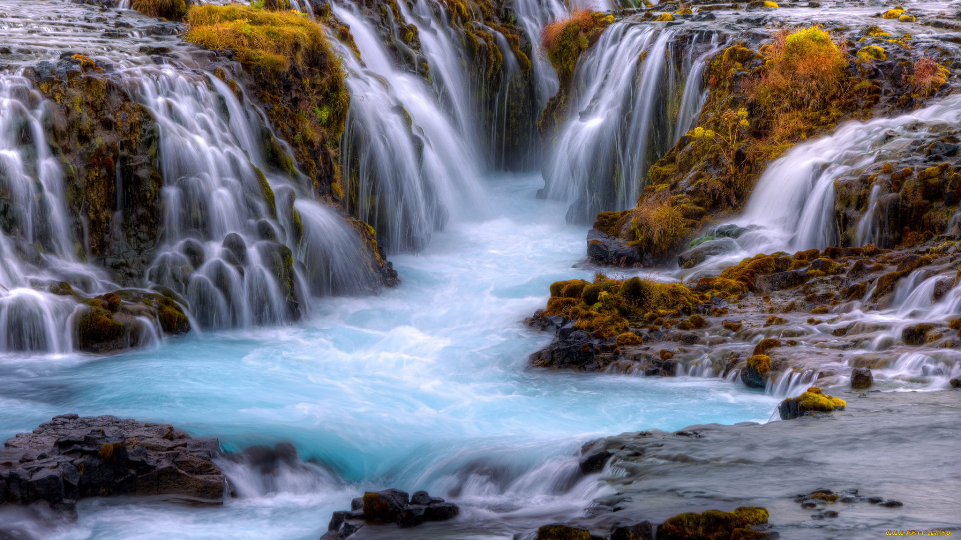 природа, водопады, лес, водопад, река