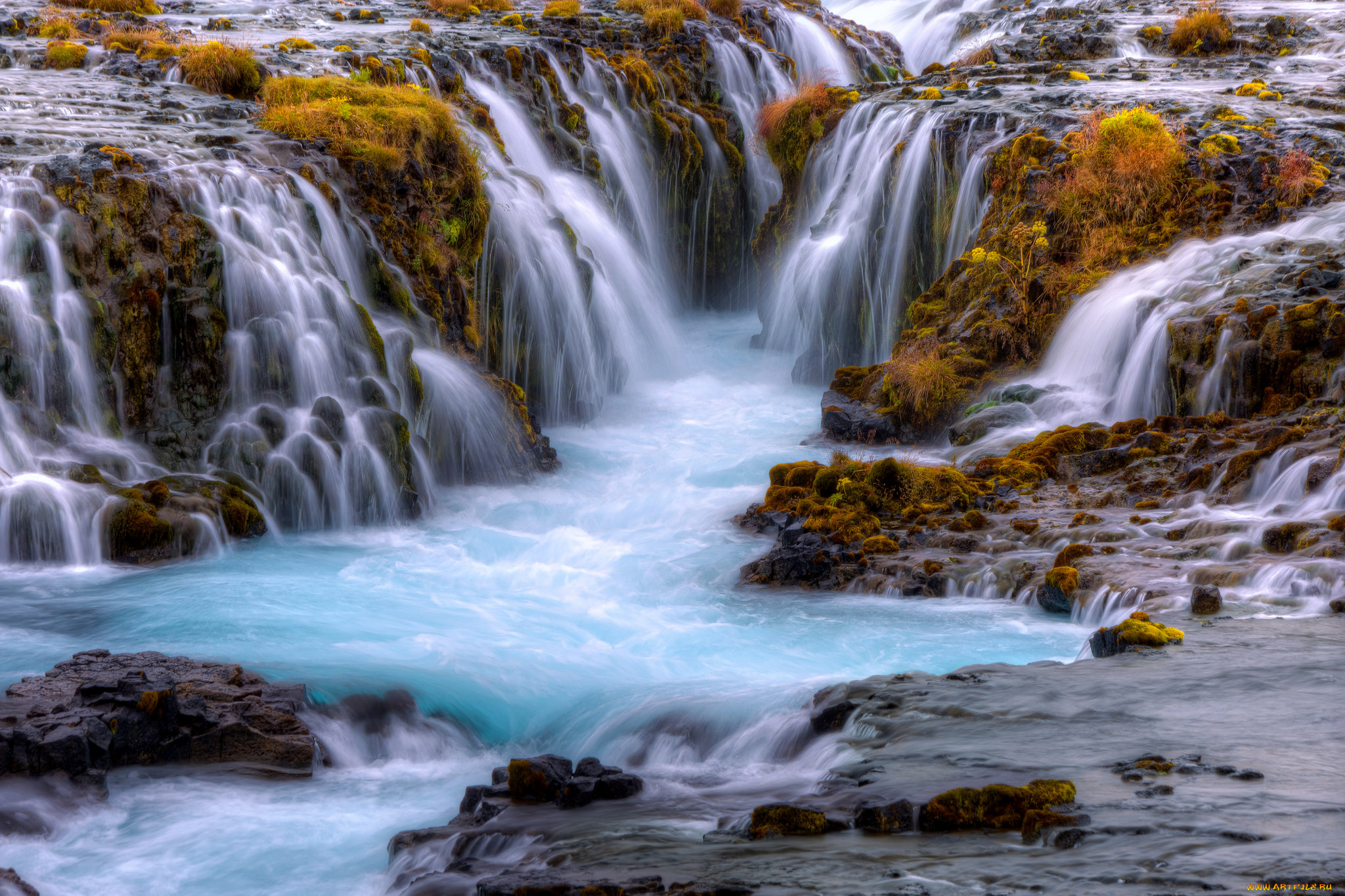 природа, водопады, лес, водопад, река