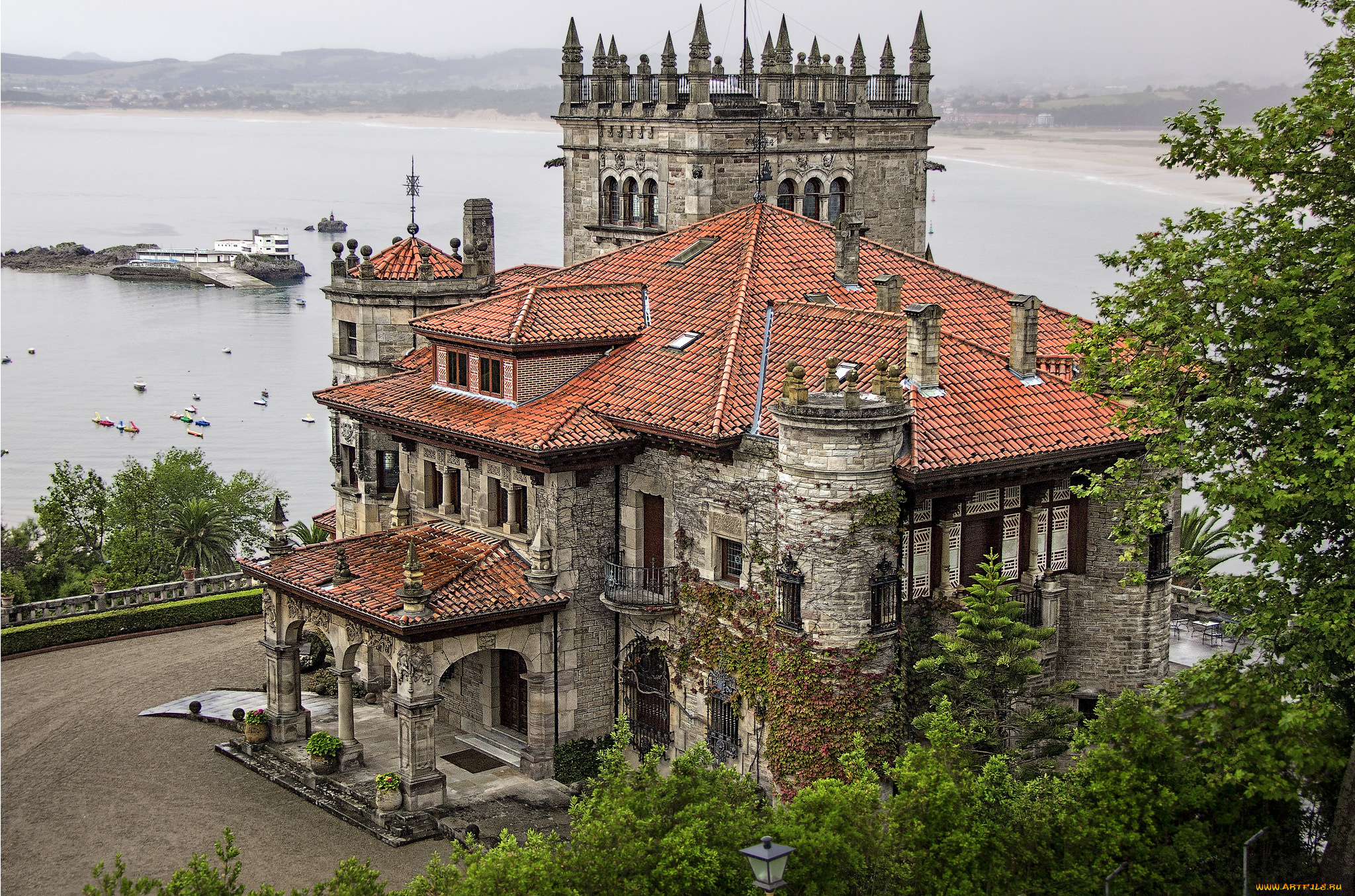 santander, города, -, здания, , дома, простор