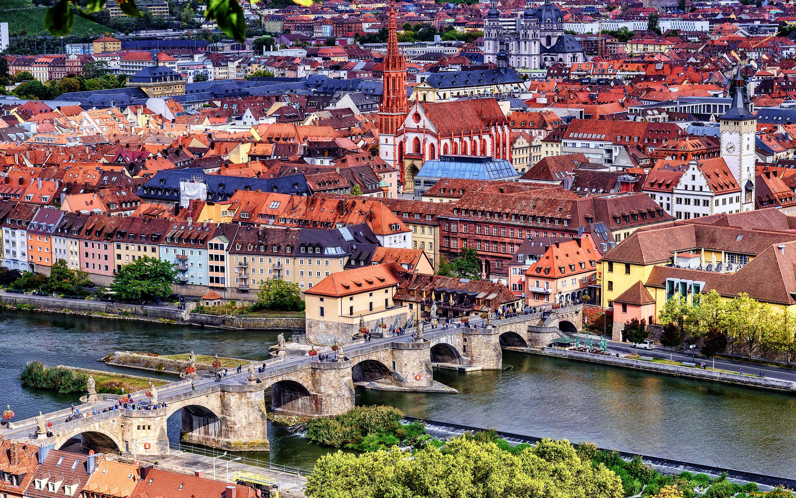 wurzburg, germany, города, -, панорамы