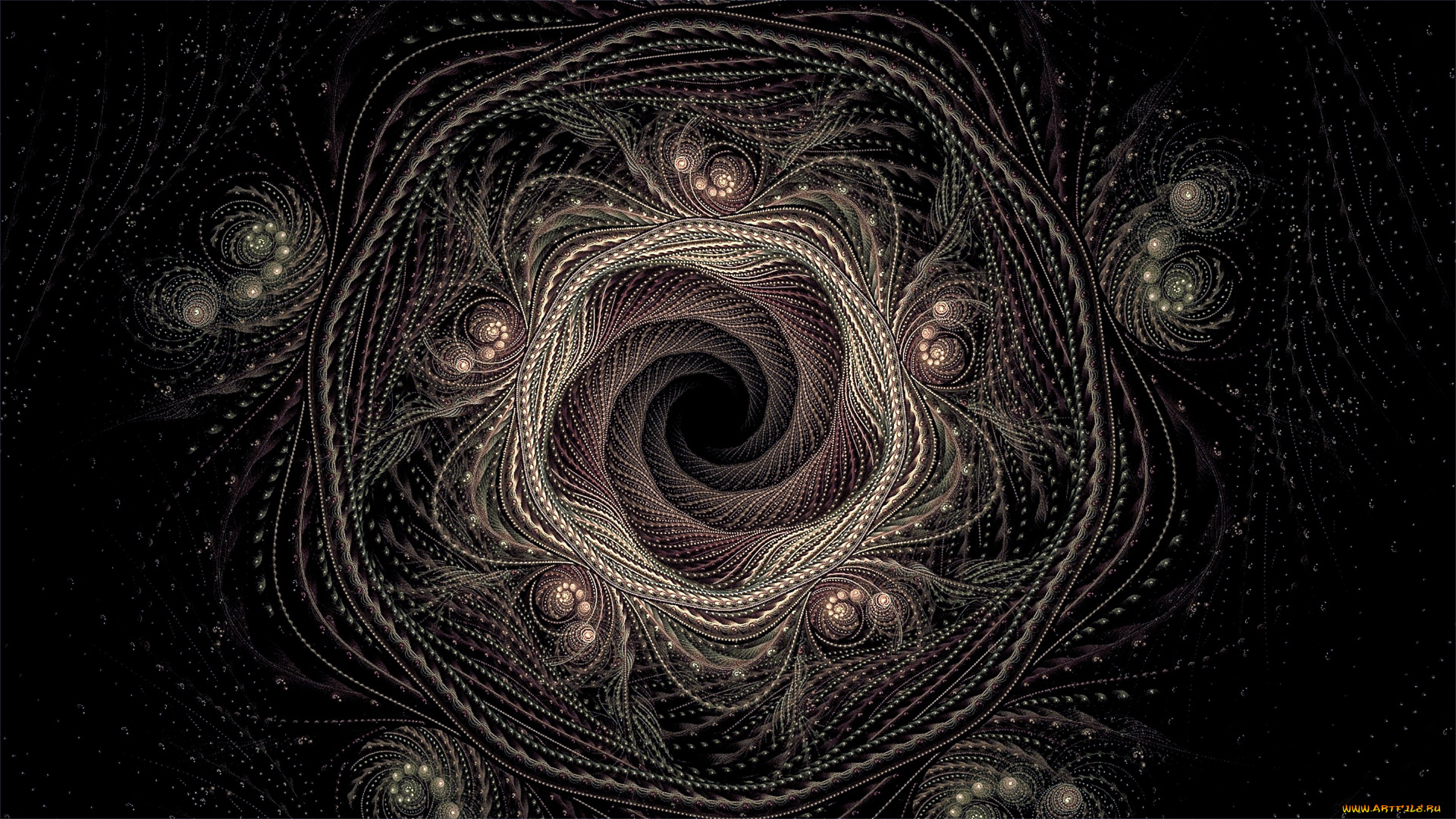 3д, графика, фракталы, , fractal, орнамент, спираль, фракталы