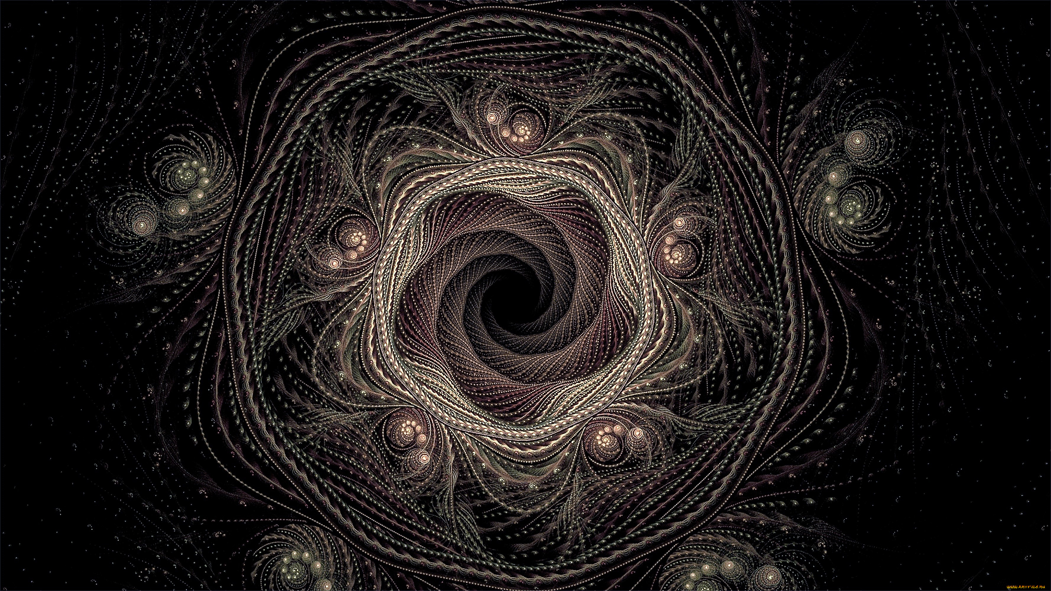 3д, графика, фракталы, , fractal, орнамент, спираль, фракталы