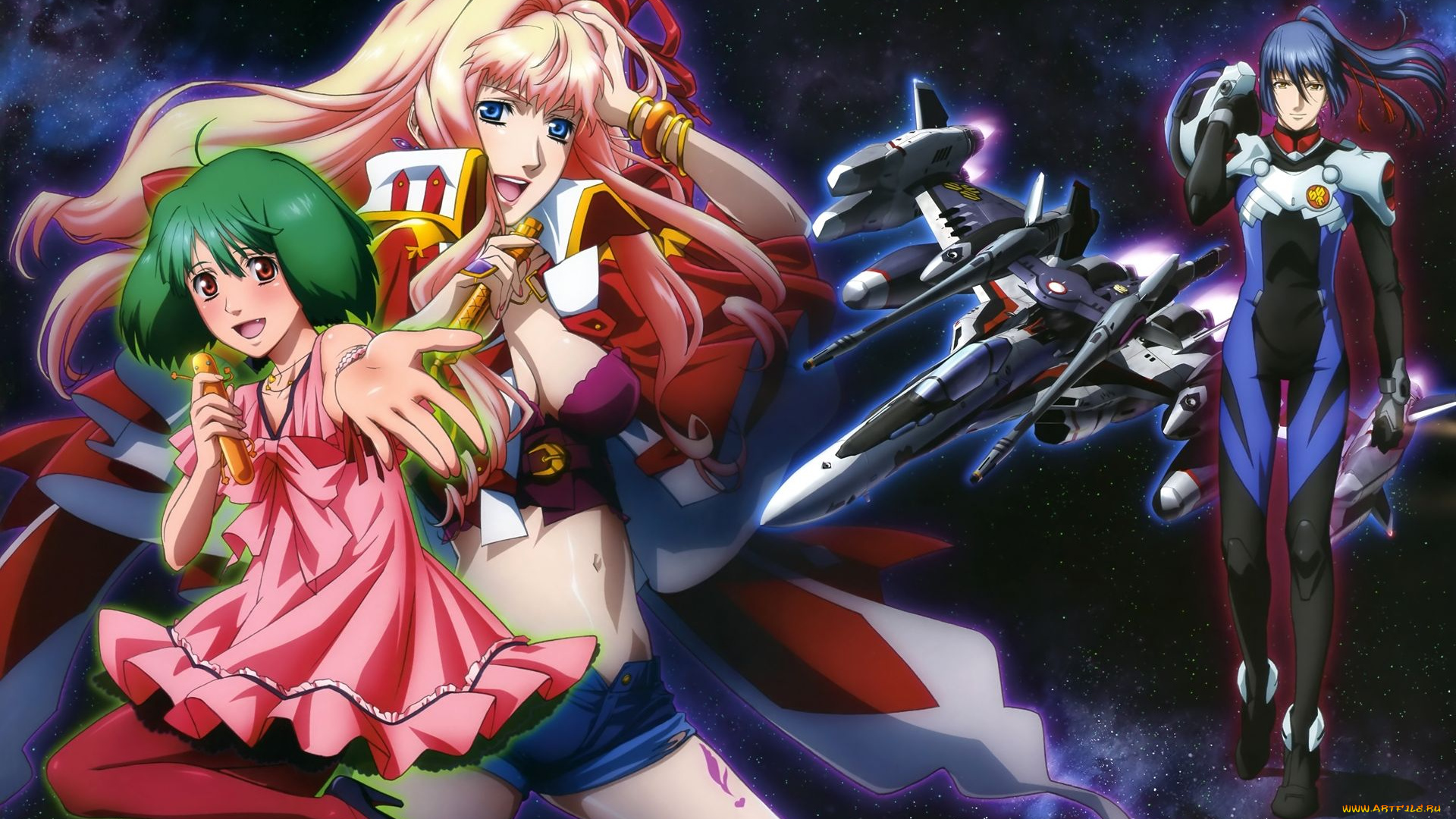 аниме, macross, frontier