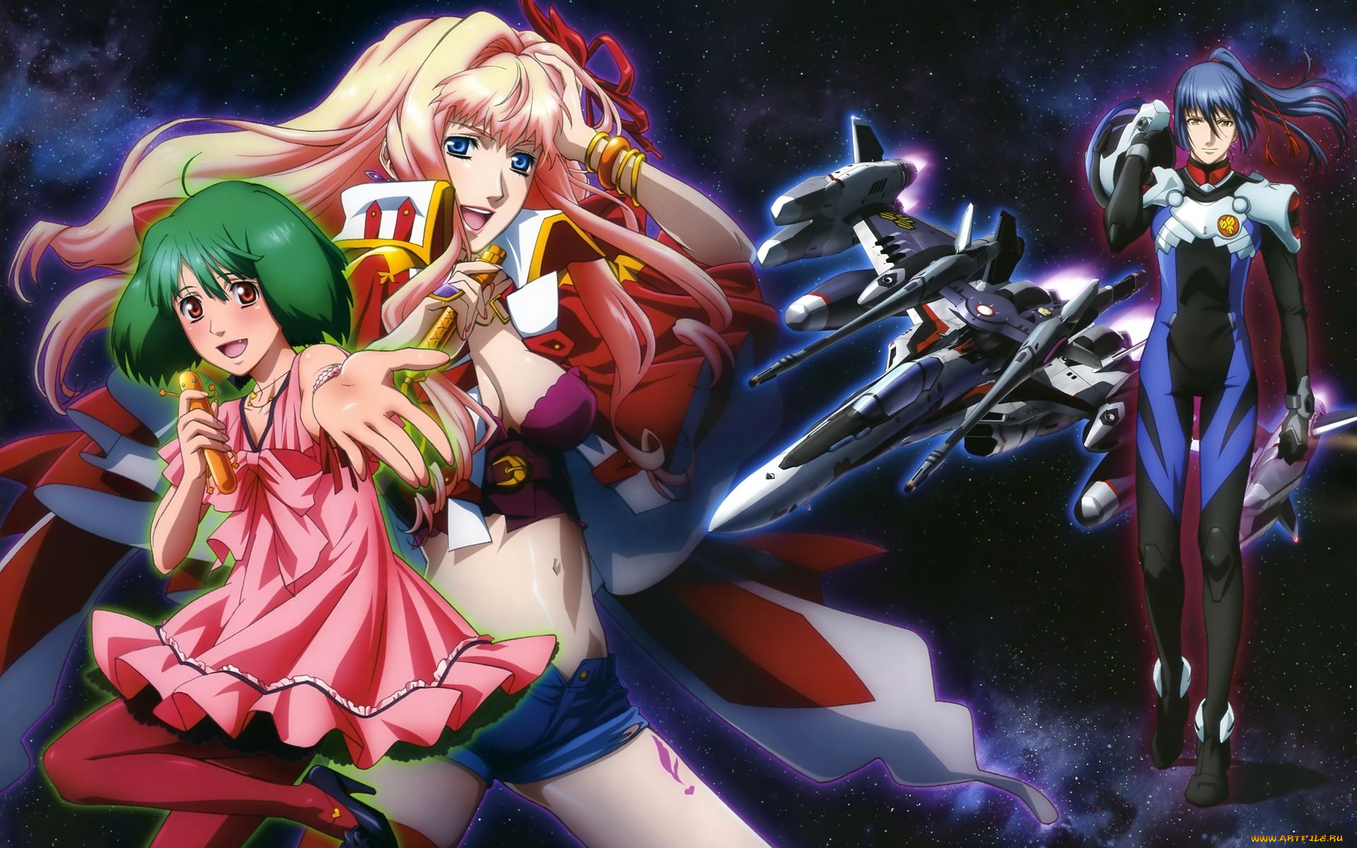 аниме, macross, frontier