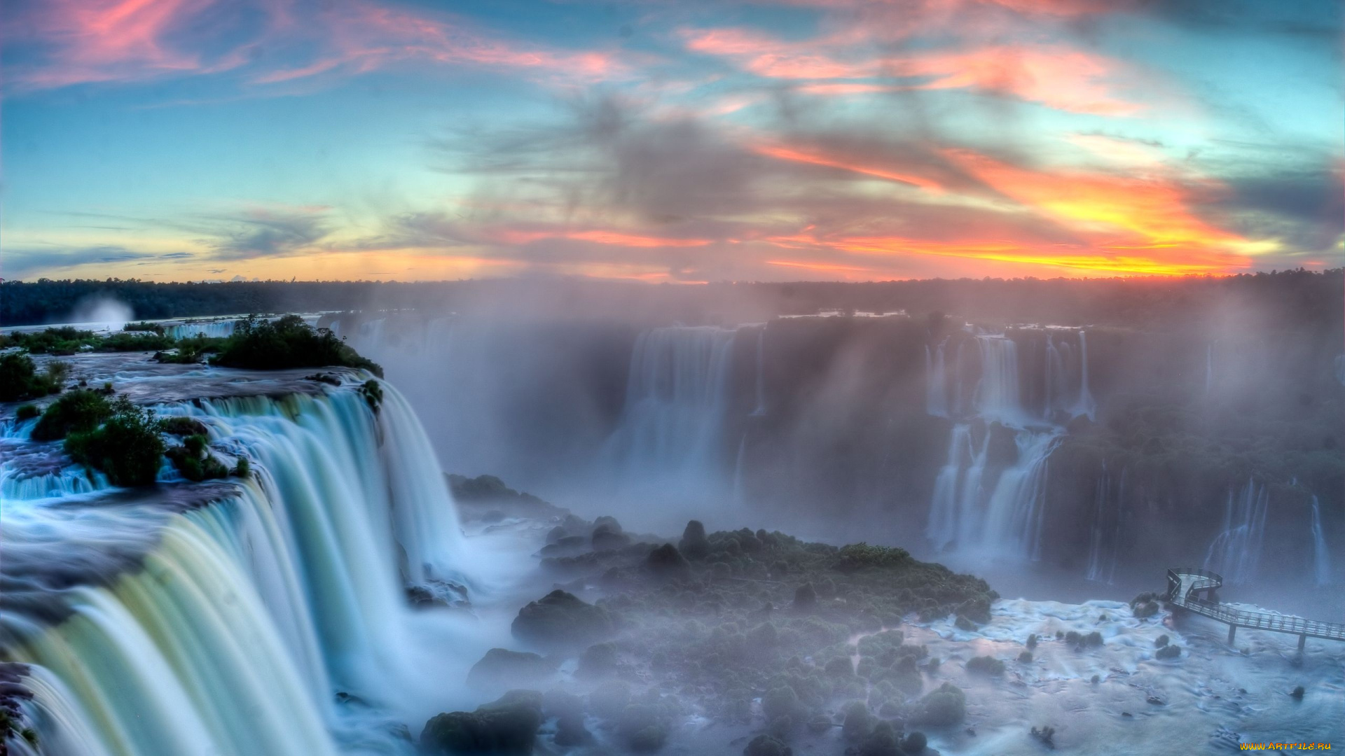 iguazu, falls, in, argentina, природа, водопады, водопад, уступ, скалы