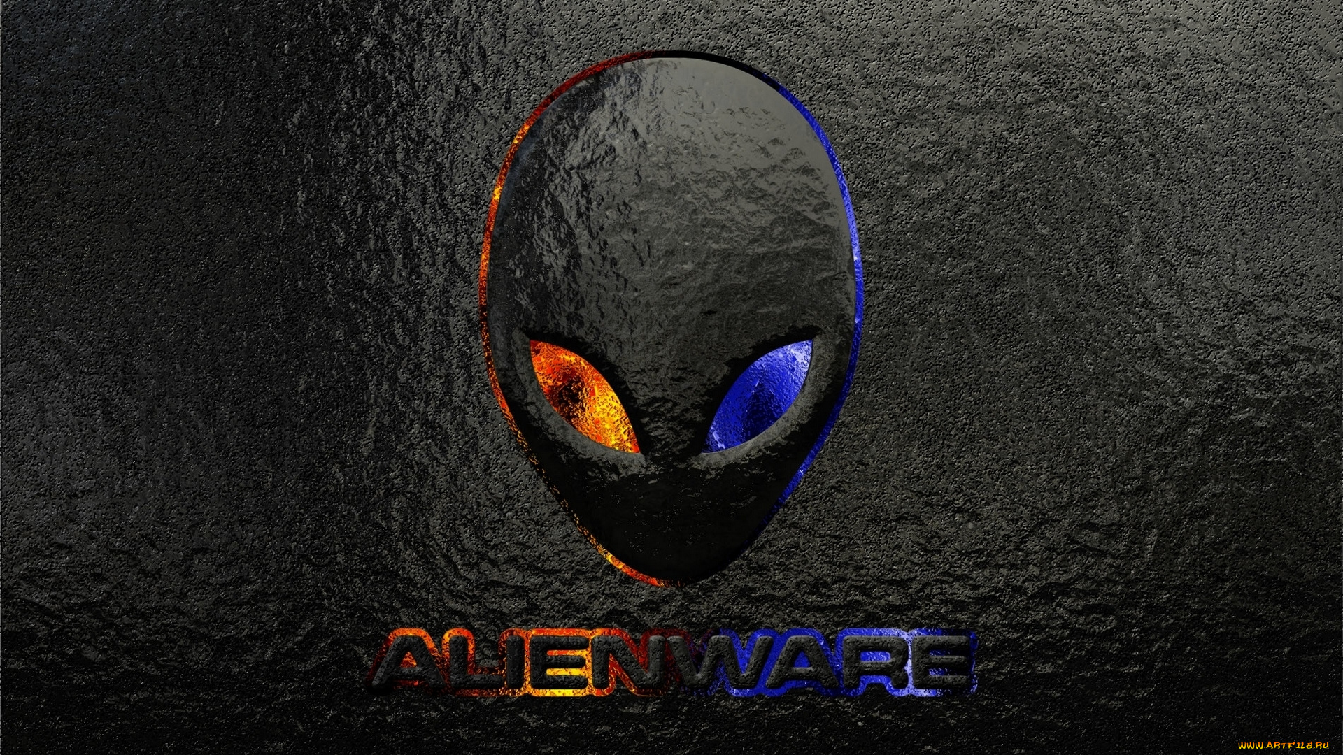 компьютеры, alienware, бренд, голова, инопланетянин, надпись, текстура