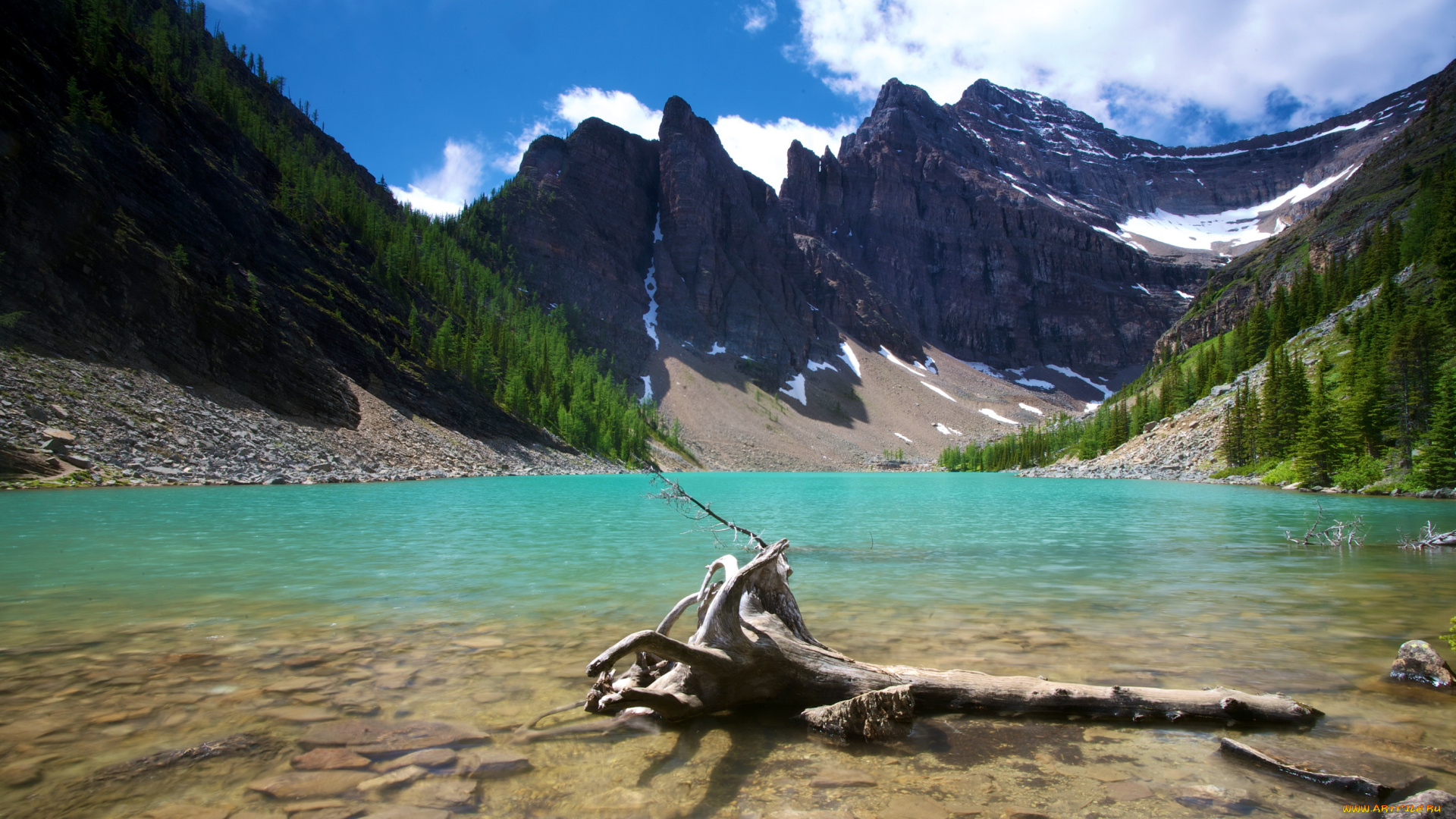 lake, agnes, banff, national, park, canada, природа, реки, озера