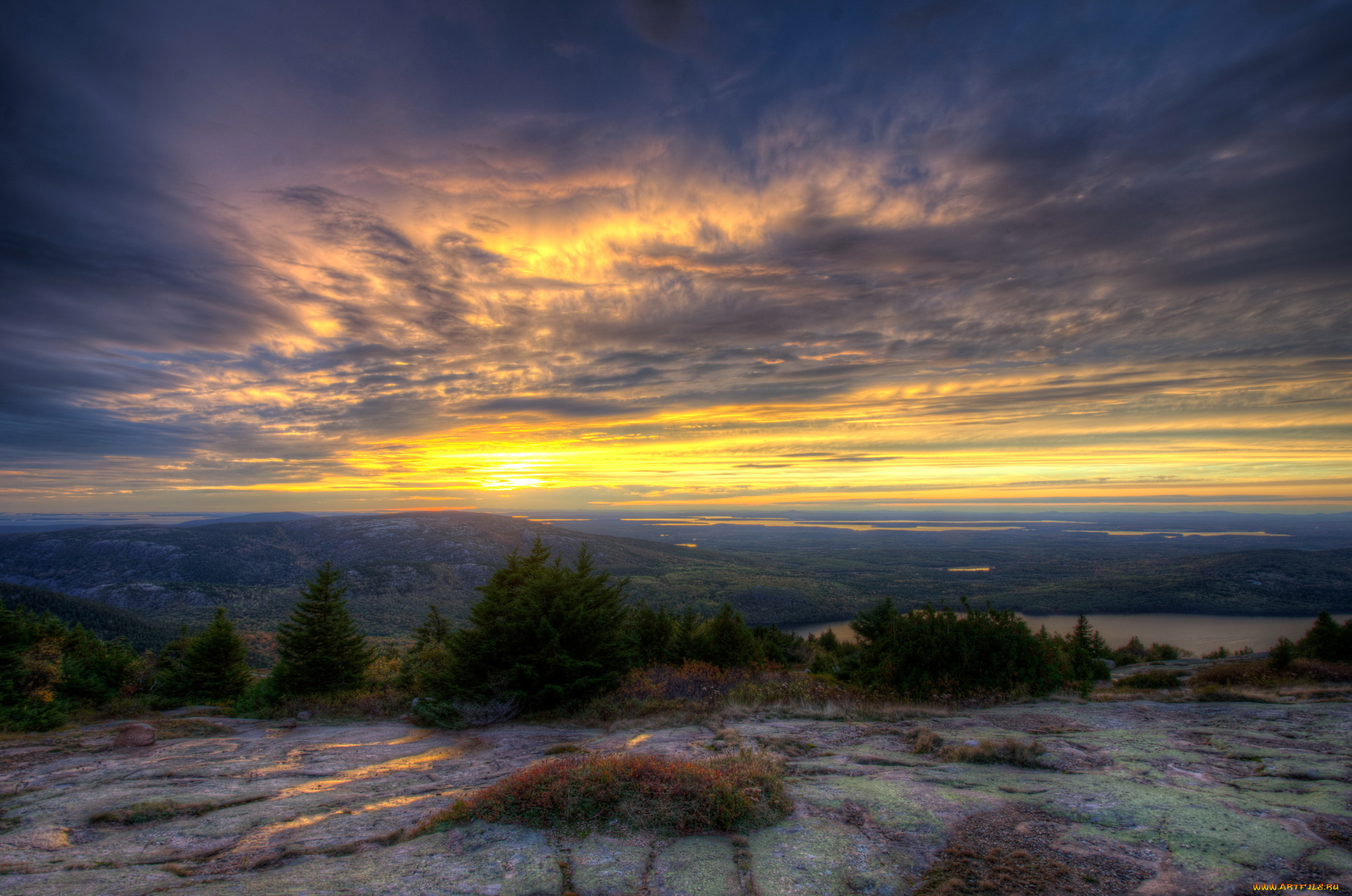 acadia, national, park, сша, природа, восходы, закаты, парк, закат