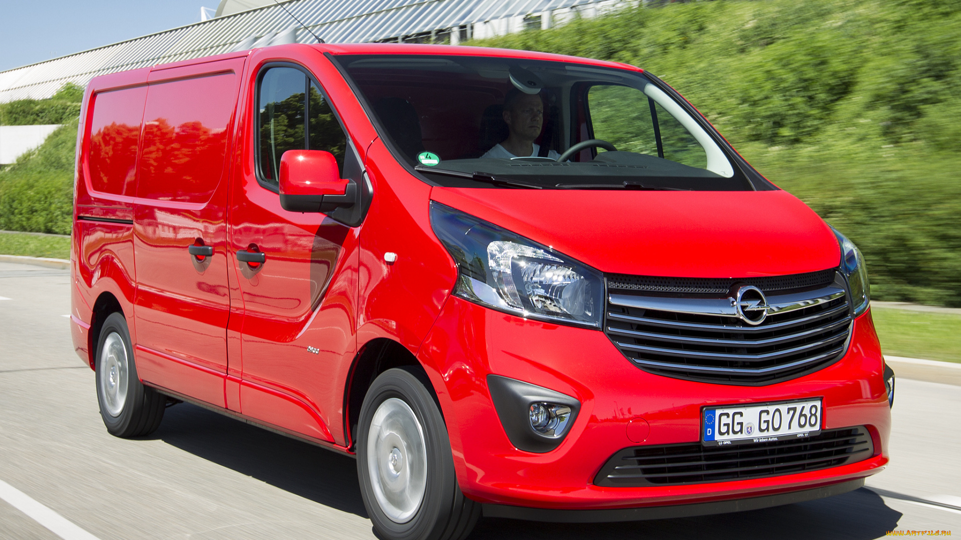 автомобили, opel, biturbo, красный, van, vivaro, 2014г