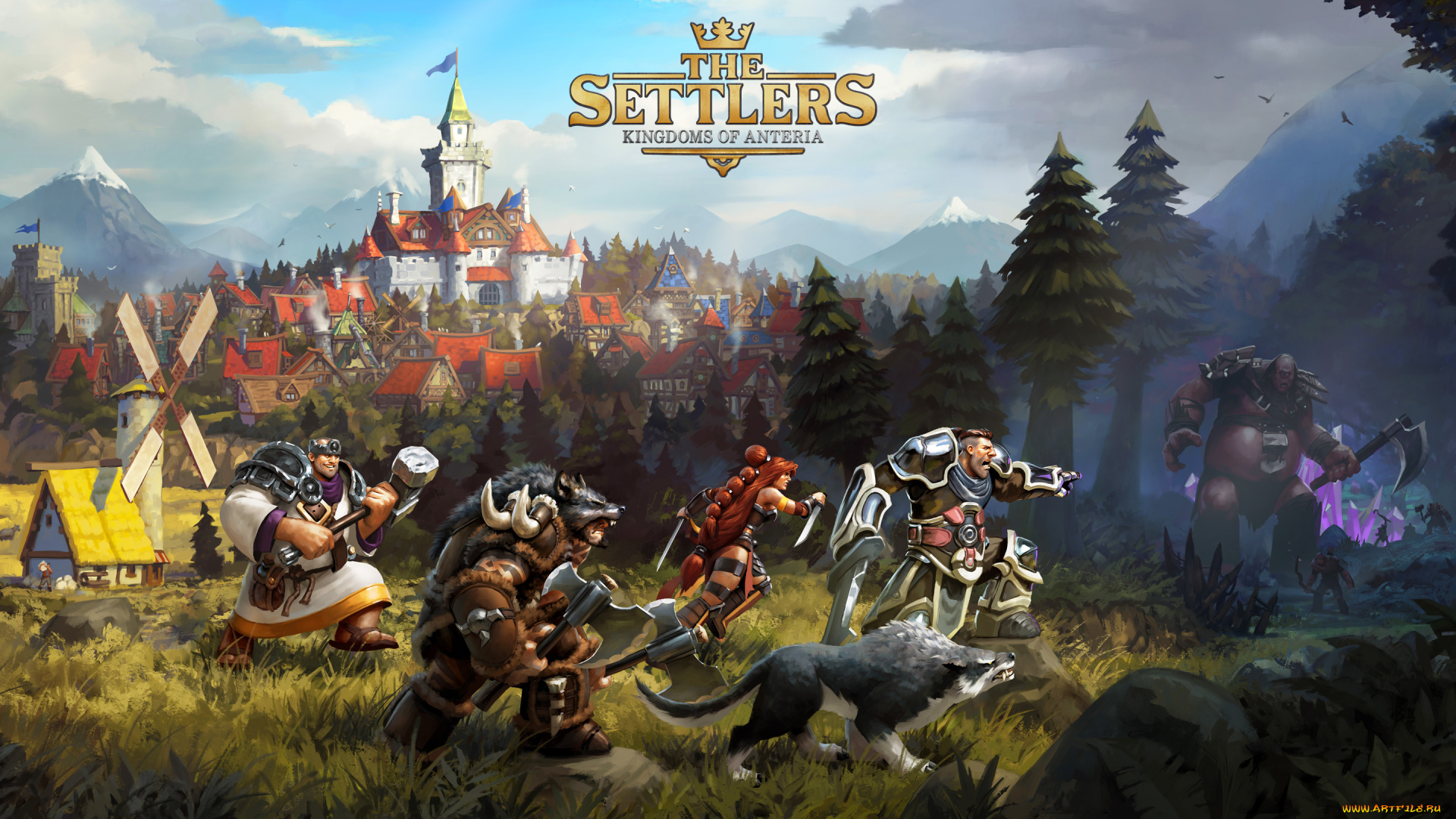 the, settlers, , kingdoms, of, anteria, видео, игры, замок, существа, сражение