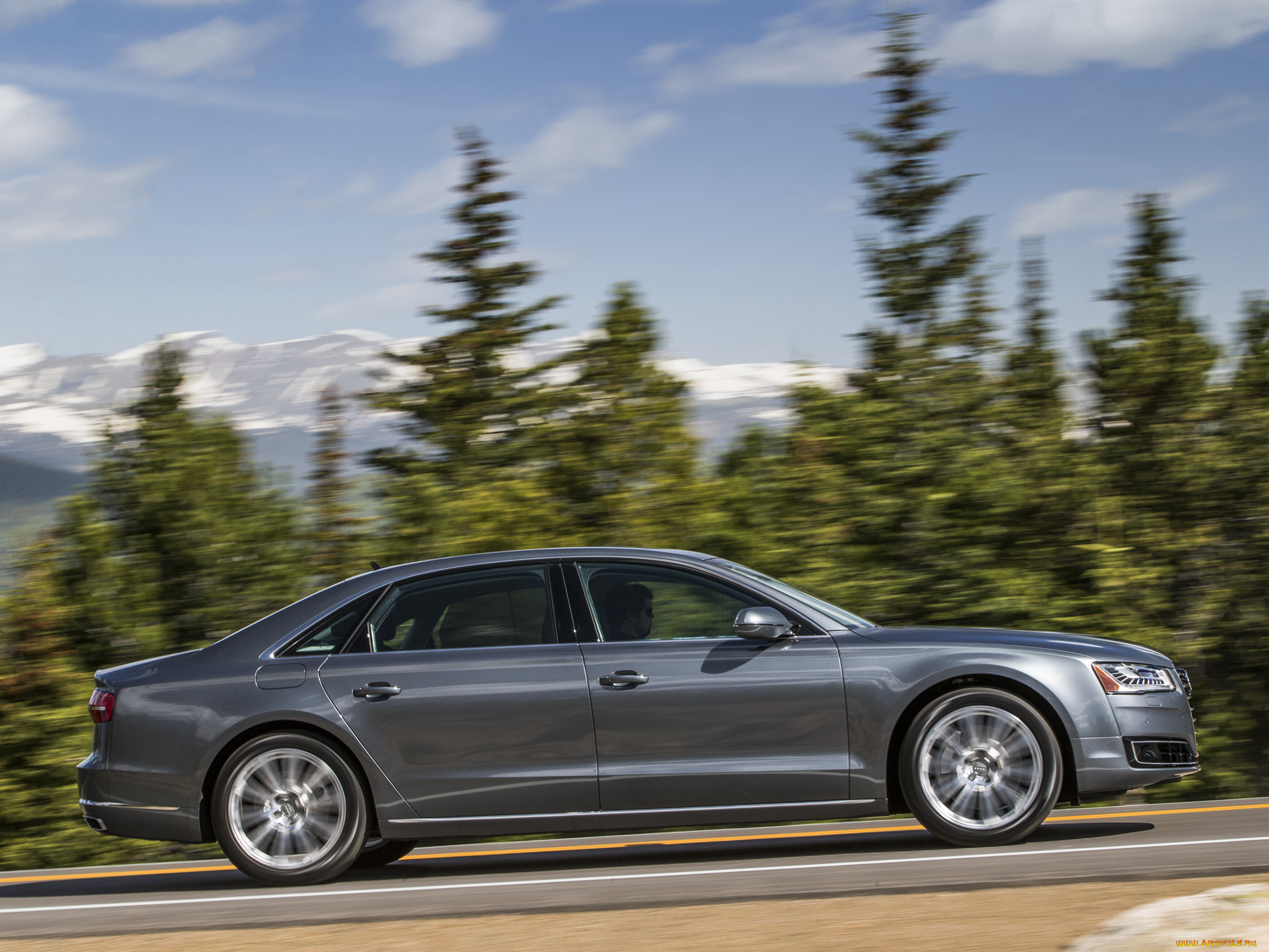 автомобили, audi, a8, l, 4-0t, quattro, us-spec, d4, 2014г, серый