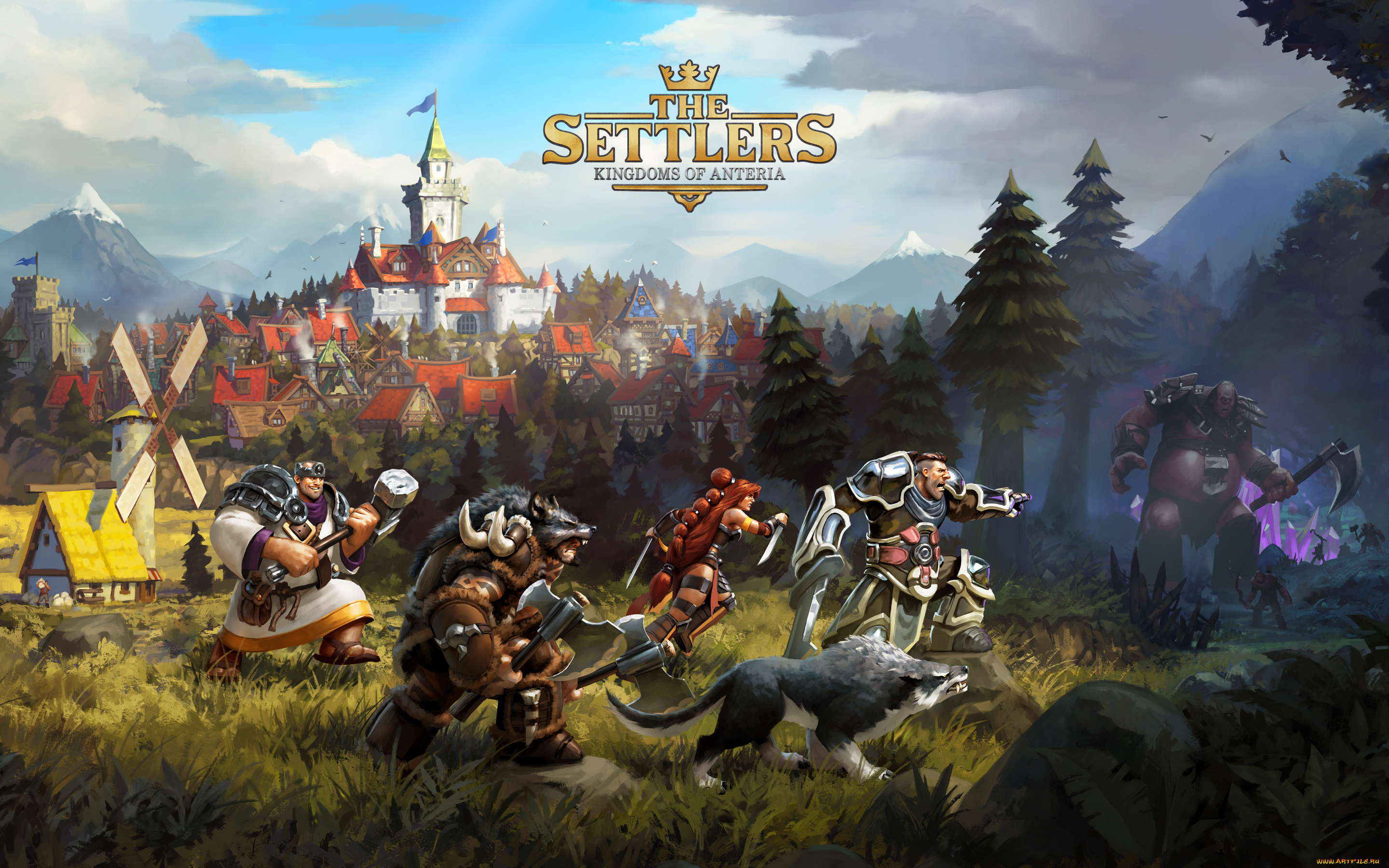 the, settlers, , kingdoms, of, anteria, видео, игры, замок, существа, сражение