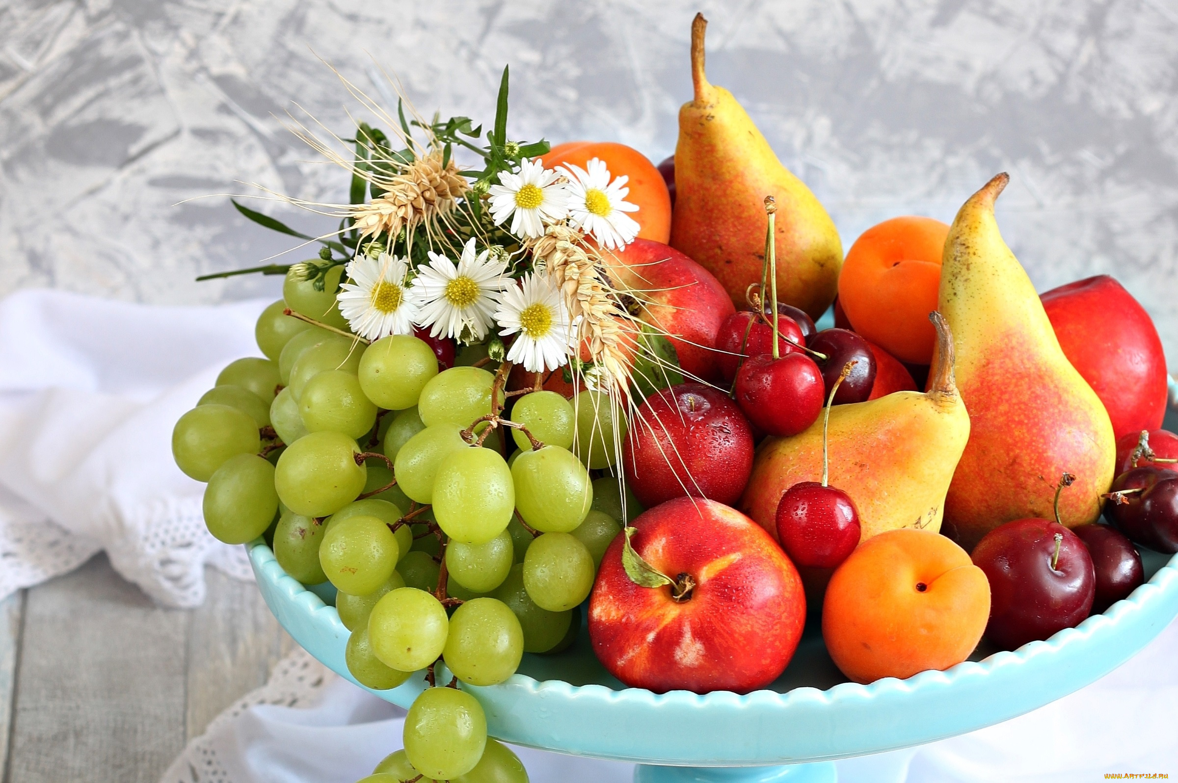 еда, фрукты, , ягоды, виноград, нектарин, черешня, груша, абрикос