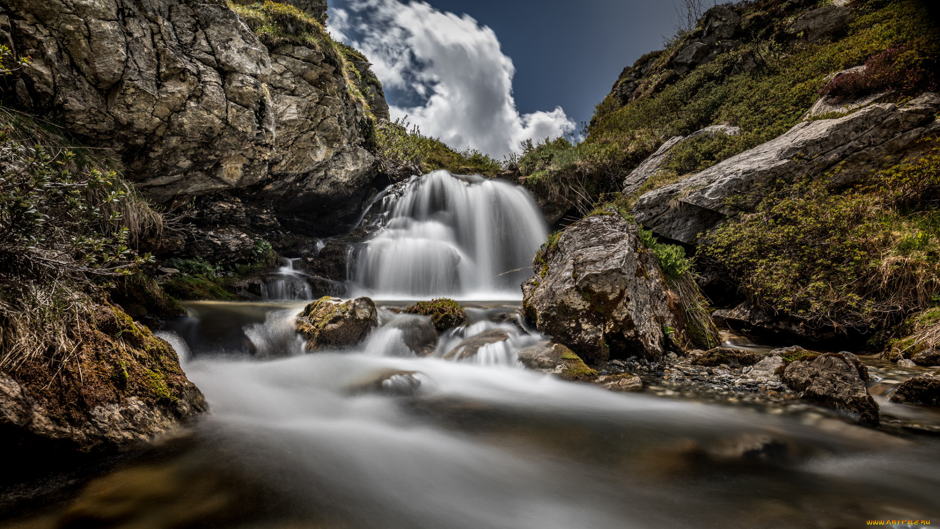 природа, водопады, простор