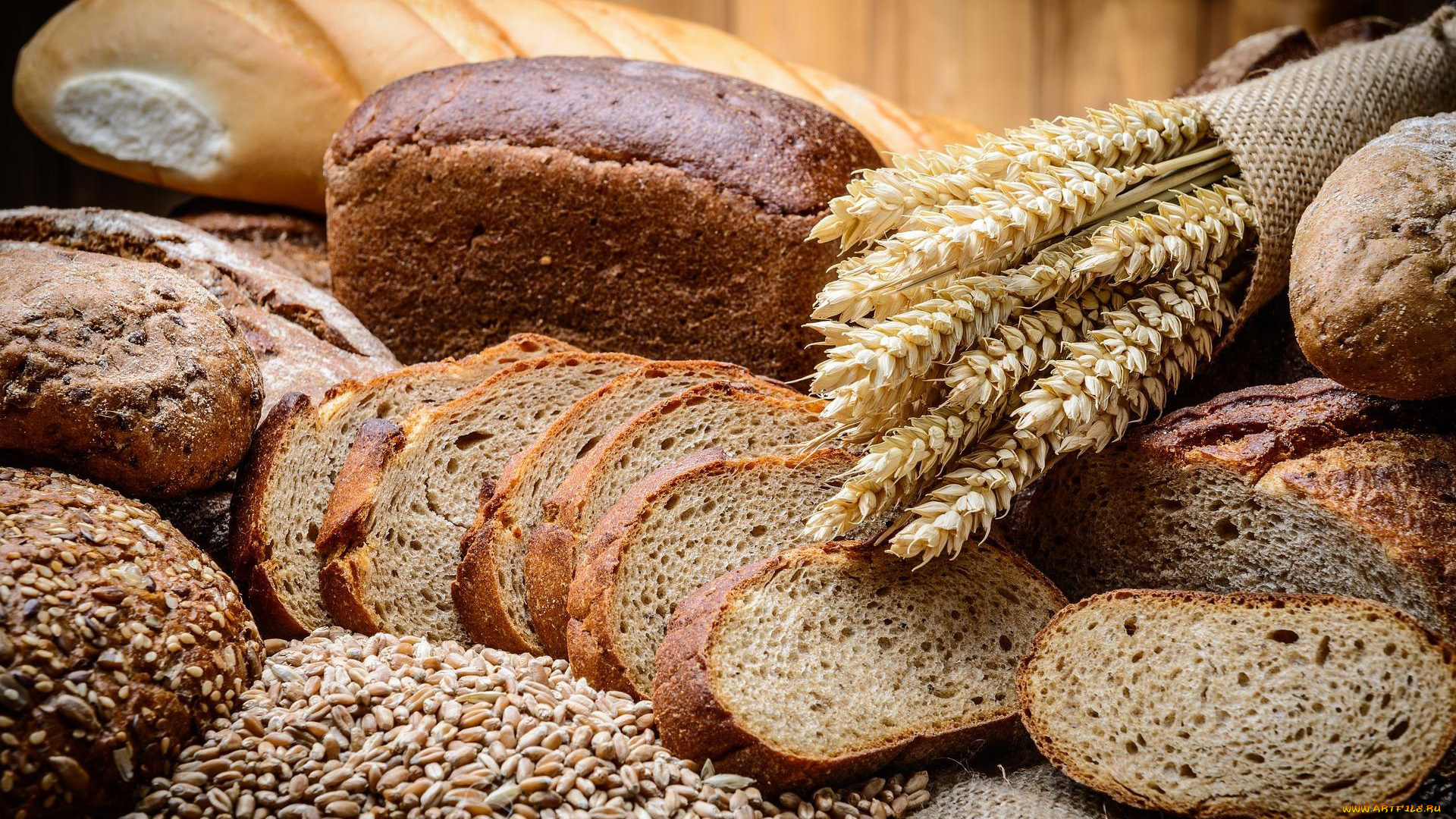 еда, хлеб, , выпечка, ассорти, зерно, пшеница, колоски