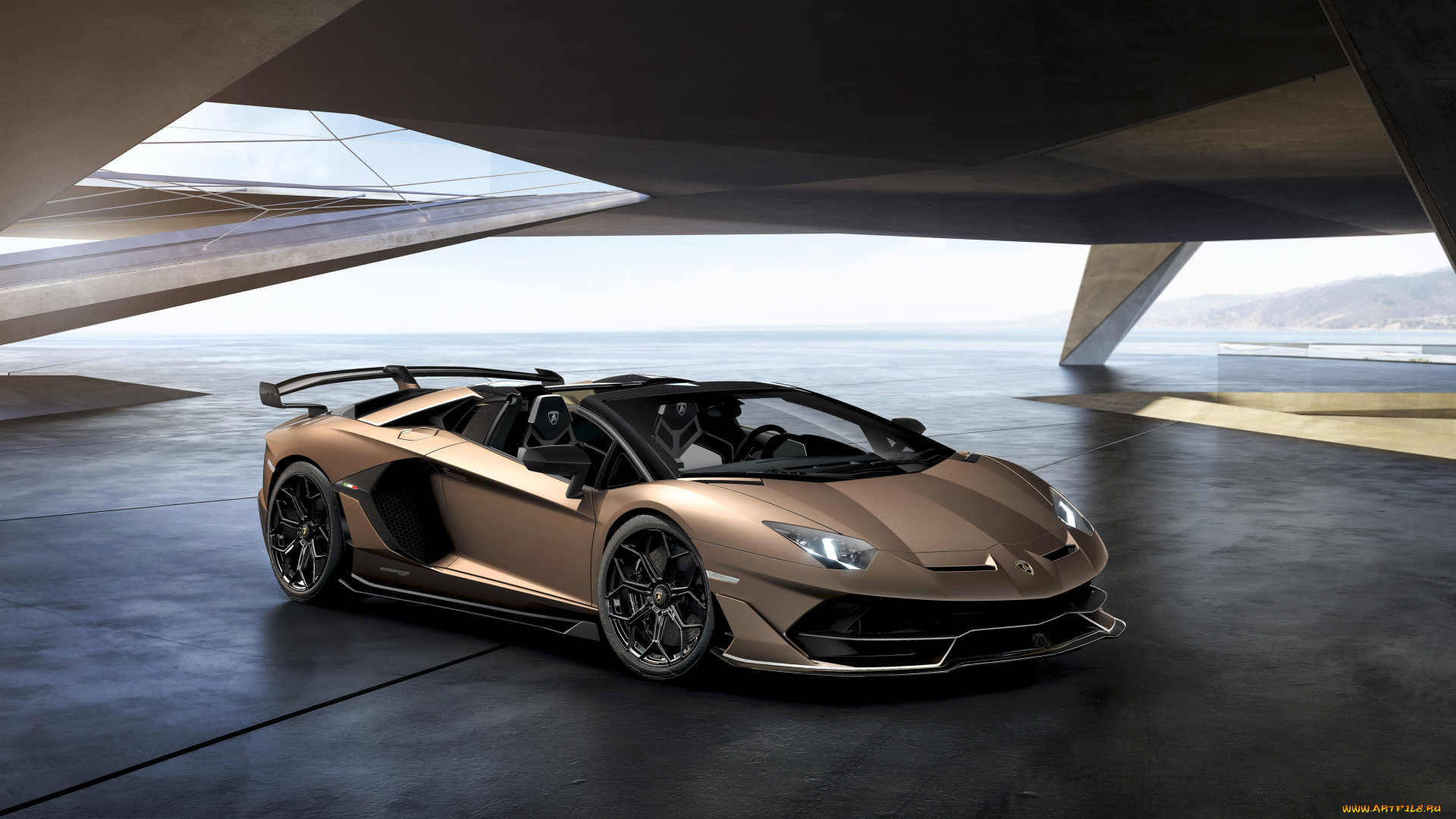 автомобили, lamborghini, aventador, svj, roadster, bronzo, zenas, суперкар, родстер