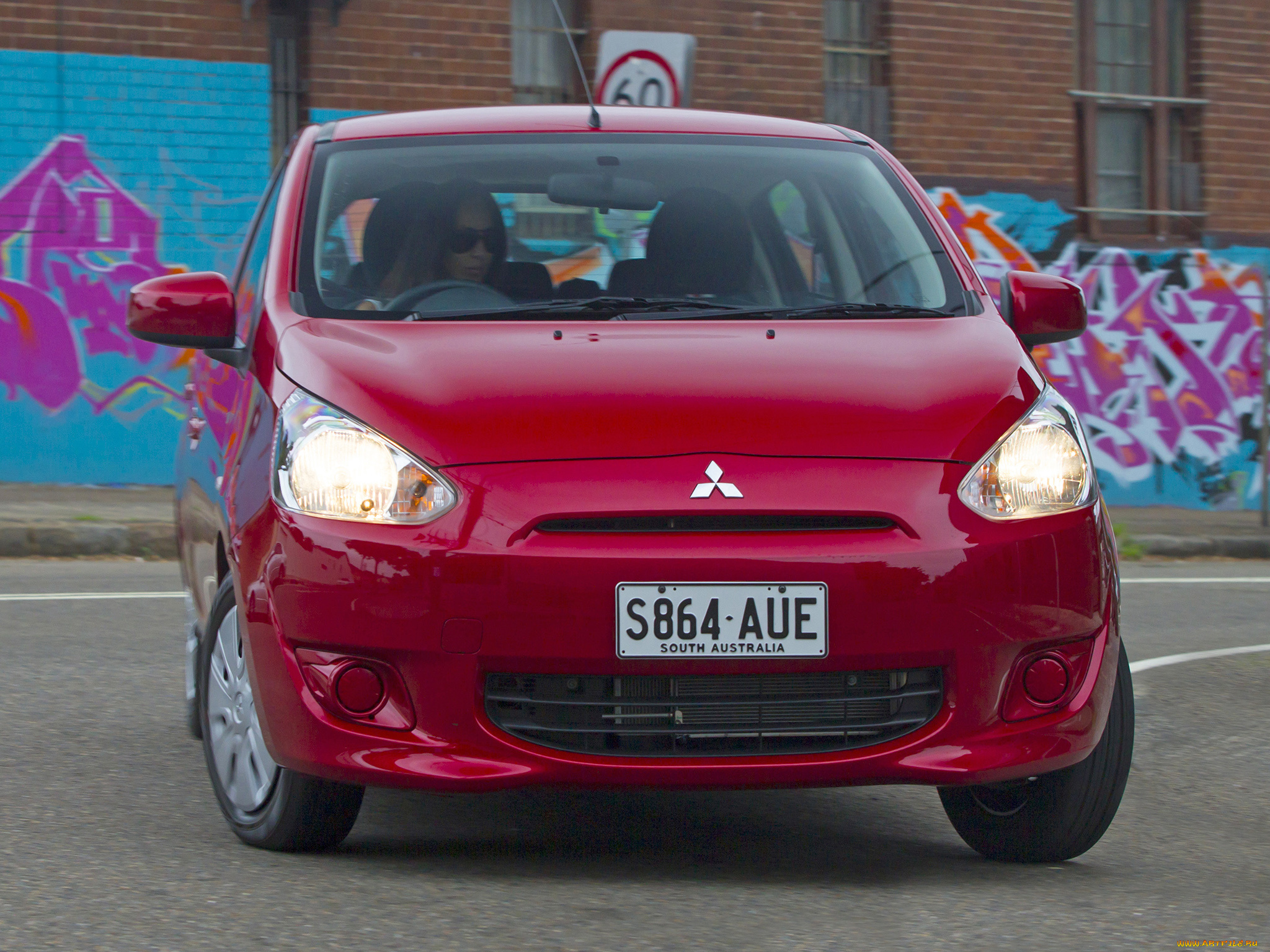 автомобили, mitsubishi, mirage, красный, au-spec, 2013г