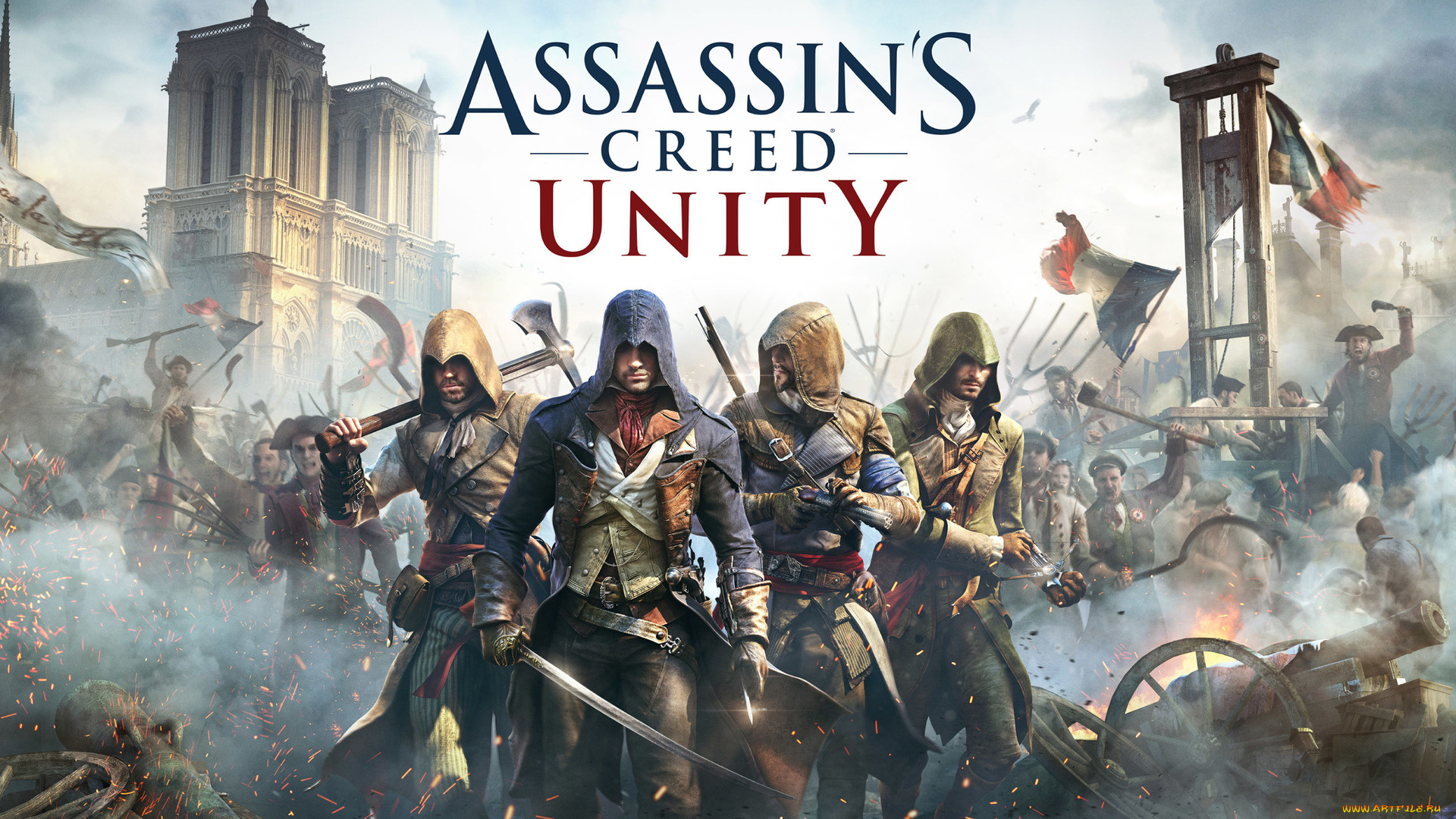 видео, игры, assassin`s, creed, unity, воины