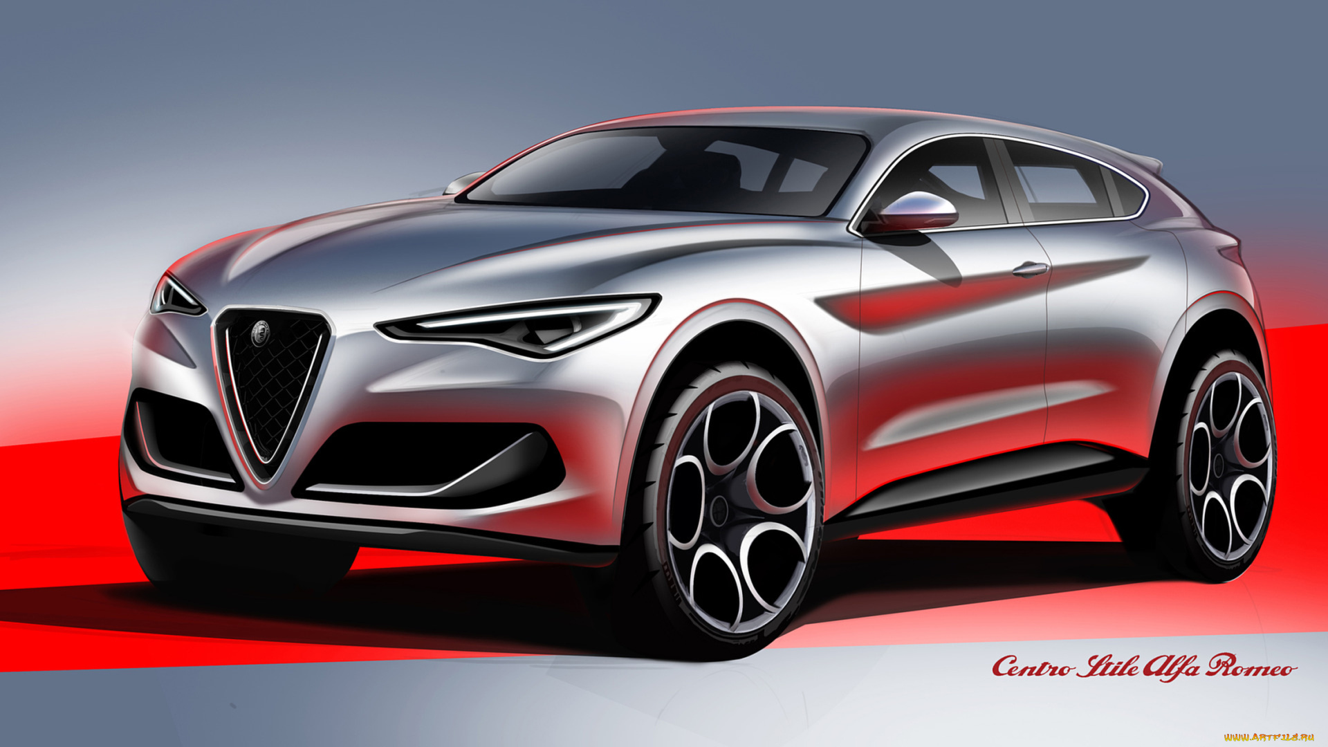 alfa, romeo, stelvio, 2018, автомобили, рисованные, 2018, stelvio, alfa, romeo