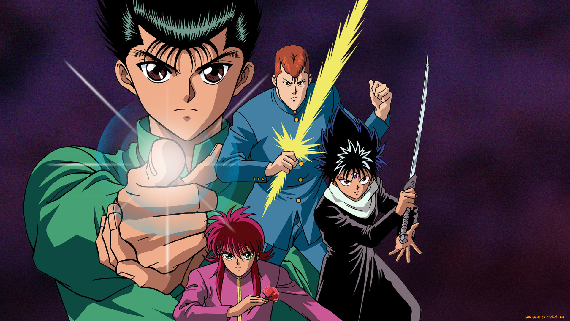 аниме, yu, yu, hakusho, парни