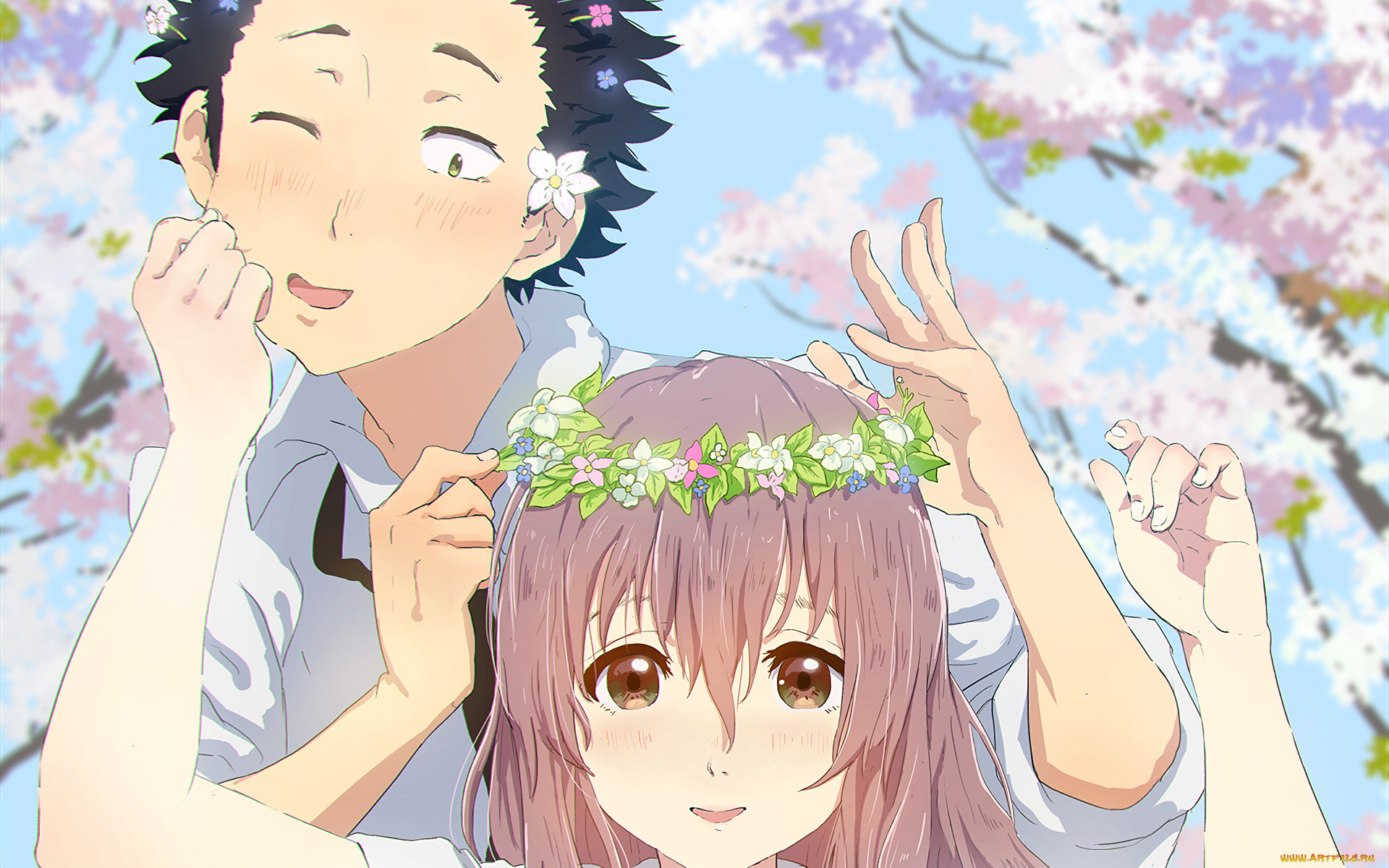 аниме, koe, no, katachi, форма, голоса