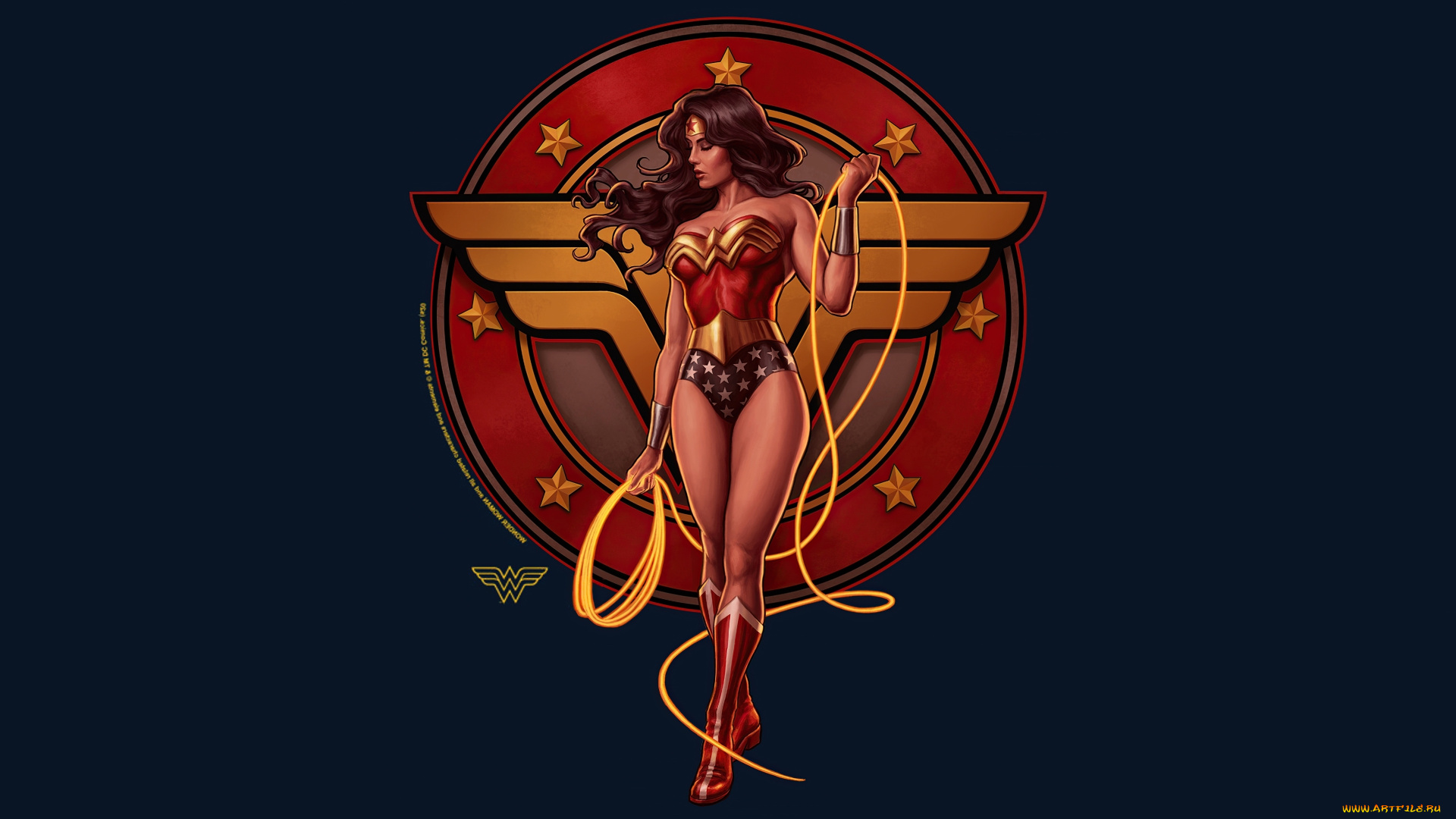 рисованное, комиксы, superhero, wonder, woman, 1987, fan, art, постер, фильм, фантастика