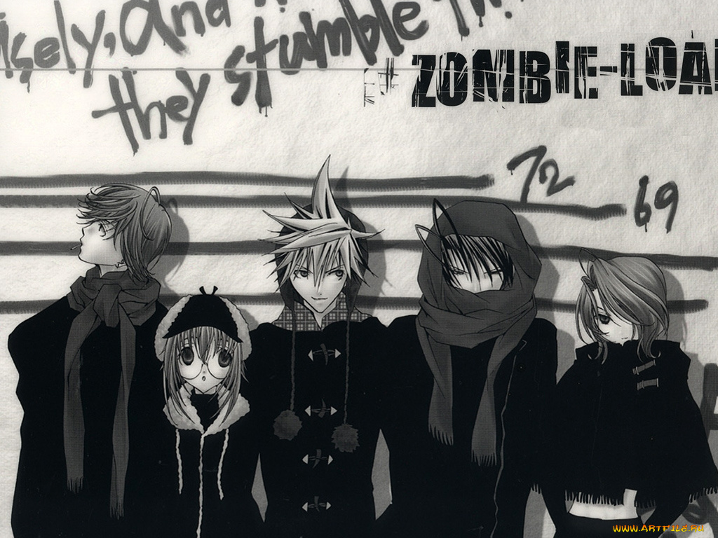 аниме, zombie, loan