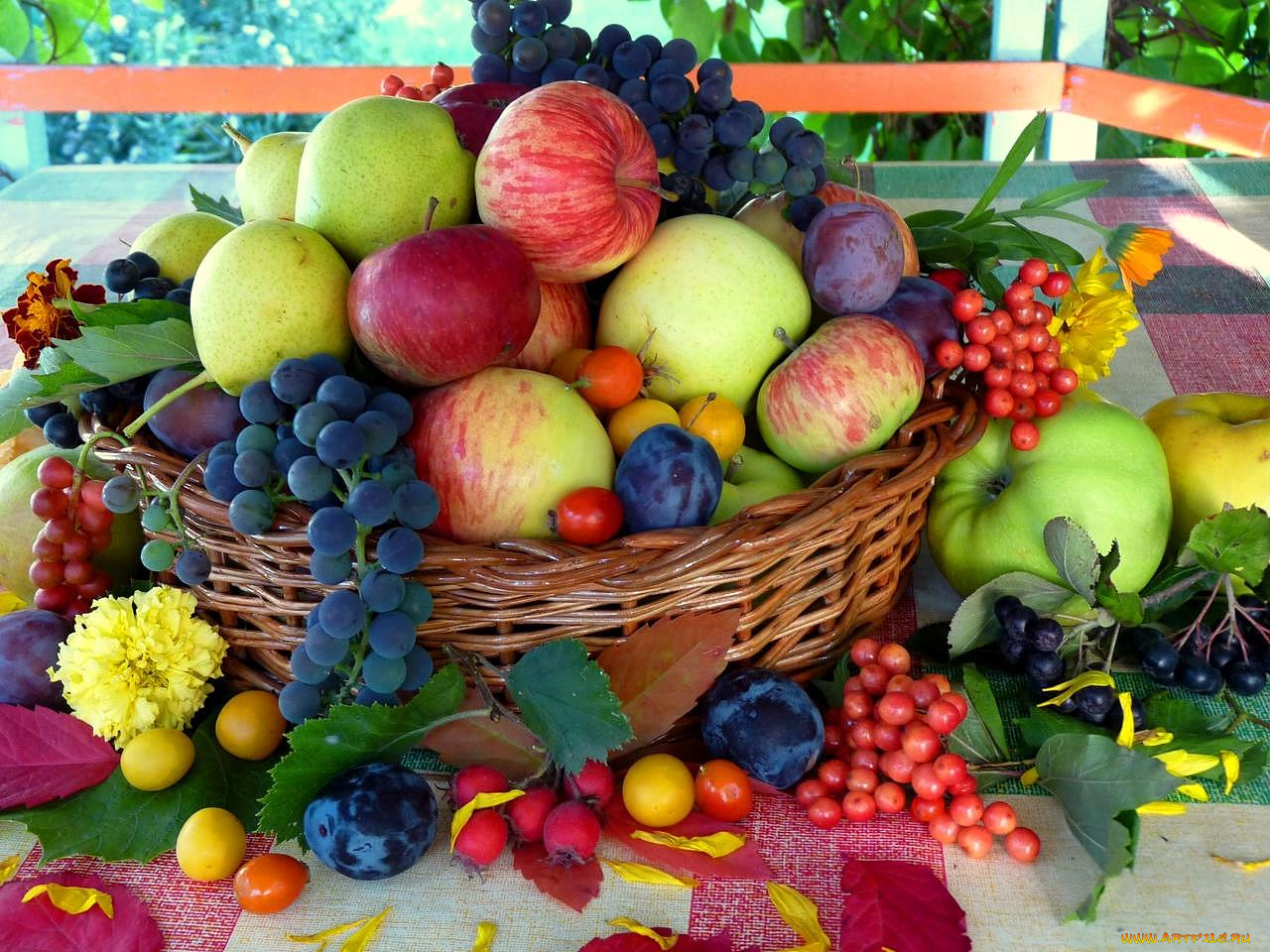 еда, фрукты, ягоды, урожай, натюрморт