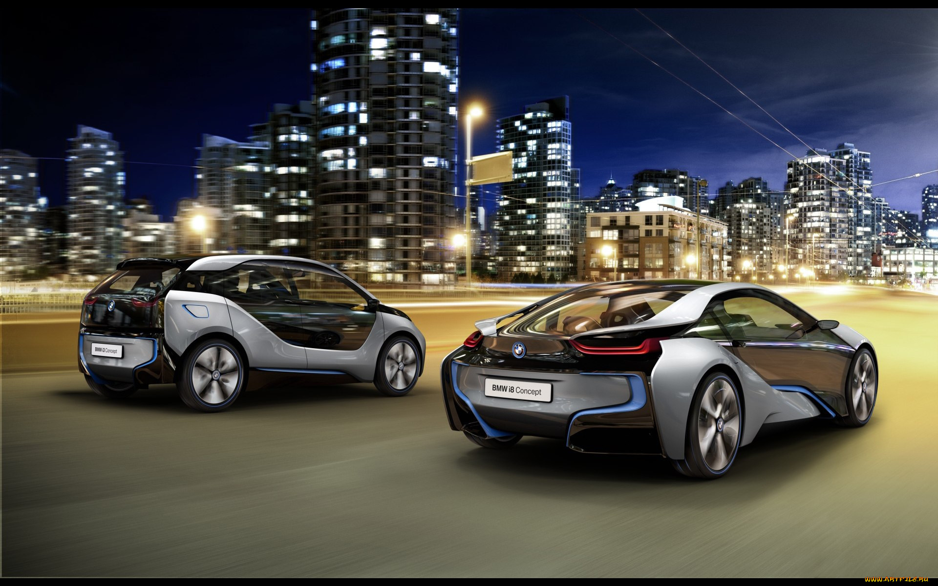 bmw, i3, concept, 2012, автомобили, 3д, i8