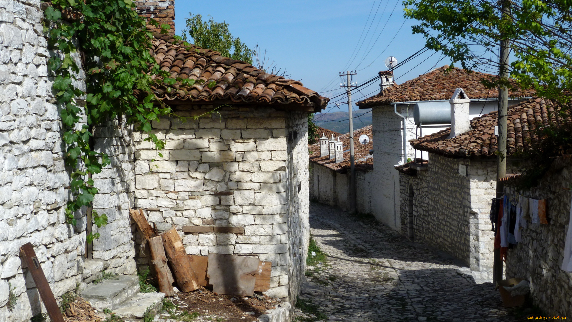 албания, берат, города, улицы, площади, набережные