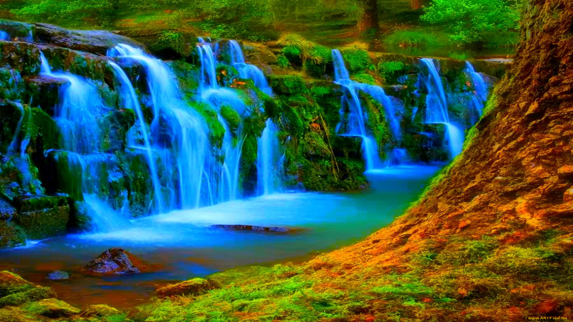 beautiful, falls, природа, водопады, водопад, красота